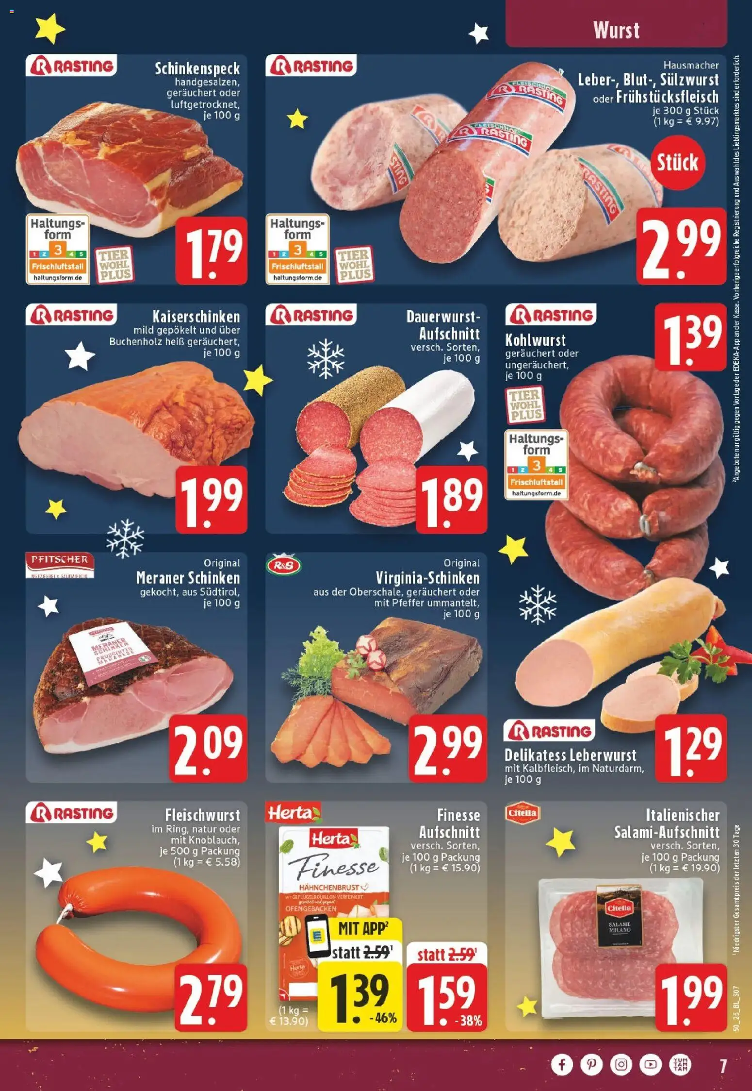 Edeka prospekt Bonn	 – gültig ab 07.12.2025 | Seite: 7 | Produkte: Pfeffer, Knoblauch, Schinken, Hahnchenbrust