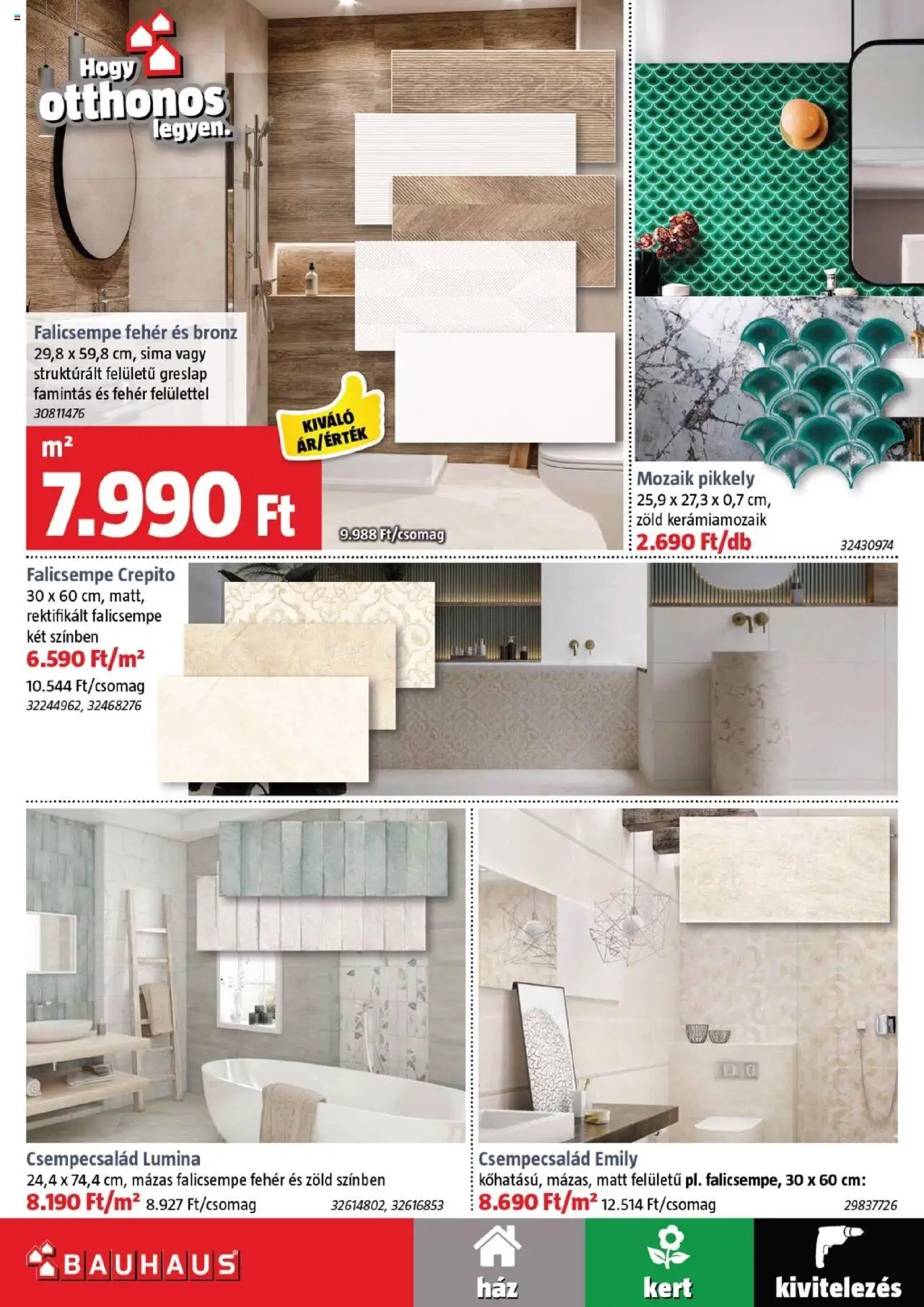 Bauhaus akciós ujság - amely érvényes a következő dátumtól: 05.06.2025 | Oldal: 29 | Termékek: Falicsempe