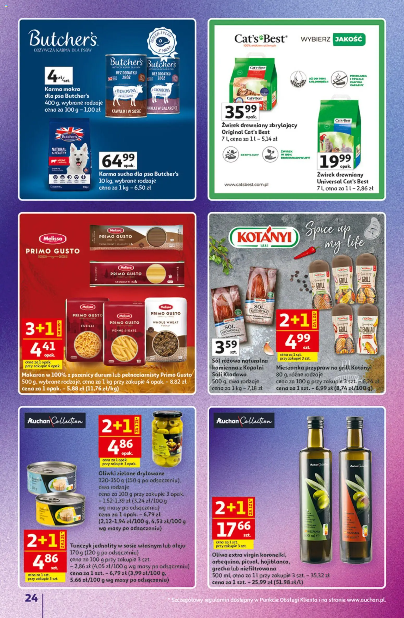 Auchan gazetka - Znane Marki Hipermarket od 23.04.2026 | Strona: 24 | Produkty: Penne, Grill, Oliwki zielone, Tuńczyk