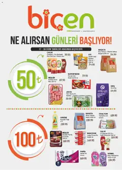 17.10.2025 tarihinden itibaren geçerli olan Biçen Market kataloğu önizlemesi