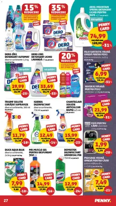 Ofertele PENNY valabile de la 01.04.2026 | Pagină: 27 | Produse: Kedi Ödül Oyuncakları, Hrană pentru pisici, Pate, Detergent