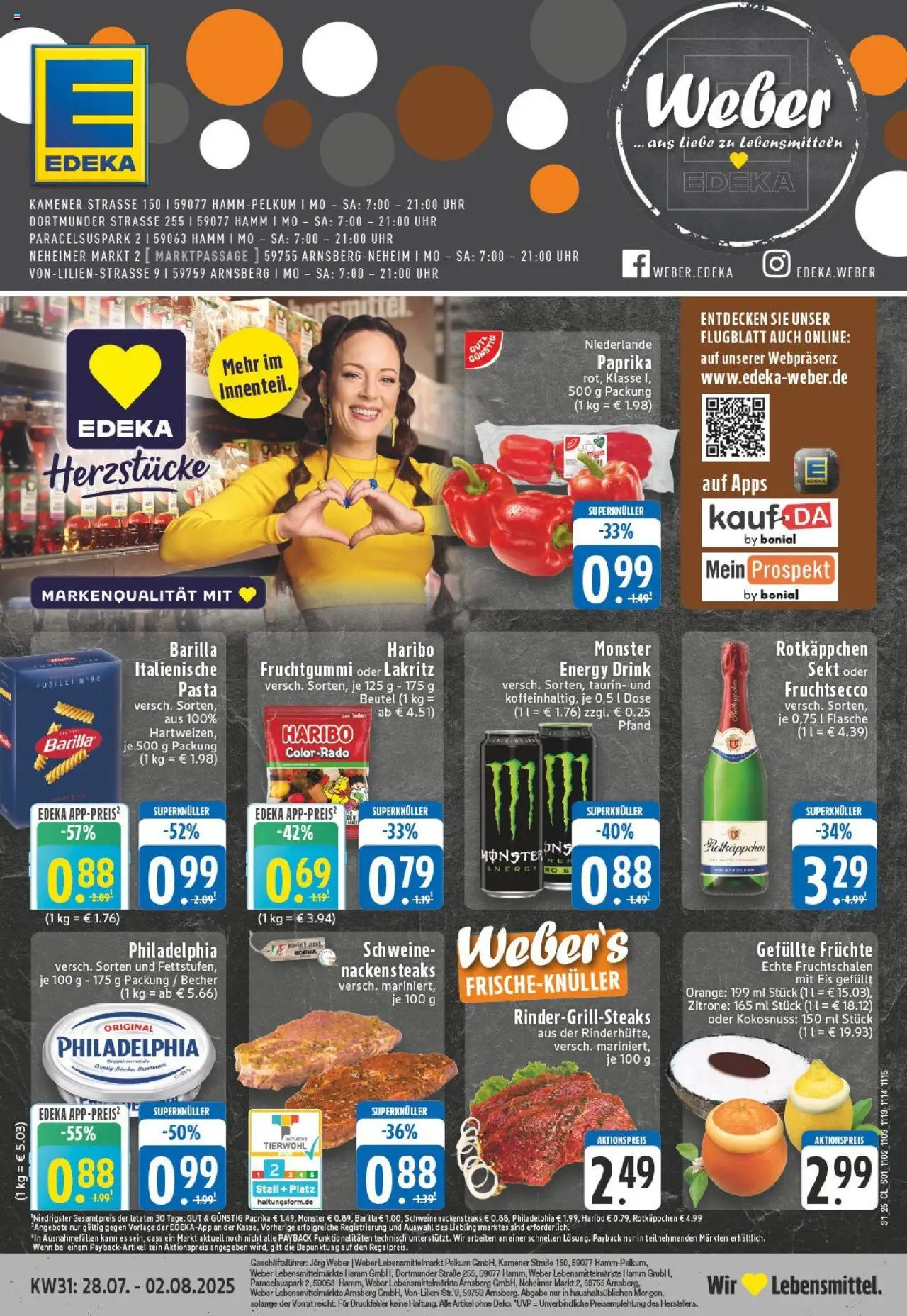 Edeka prospekt Hamm-Pelkum	 - gültig ab dem 27.07.2025 | Seite: 1 | Produkte: Rotkappchen sekt, Haribo, Fruchtsecco, Eis