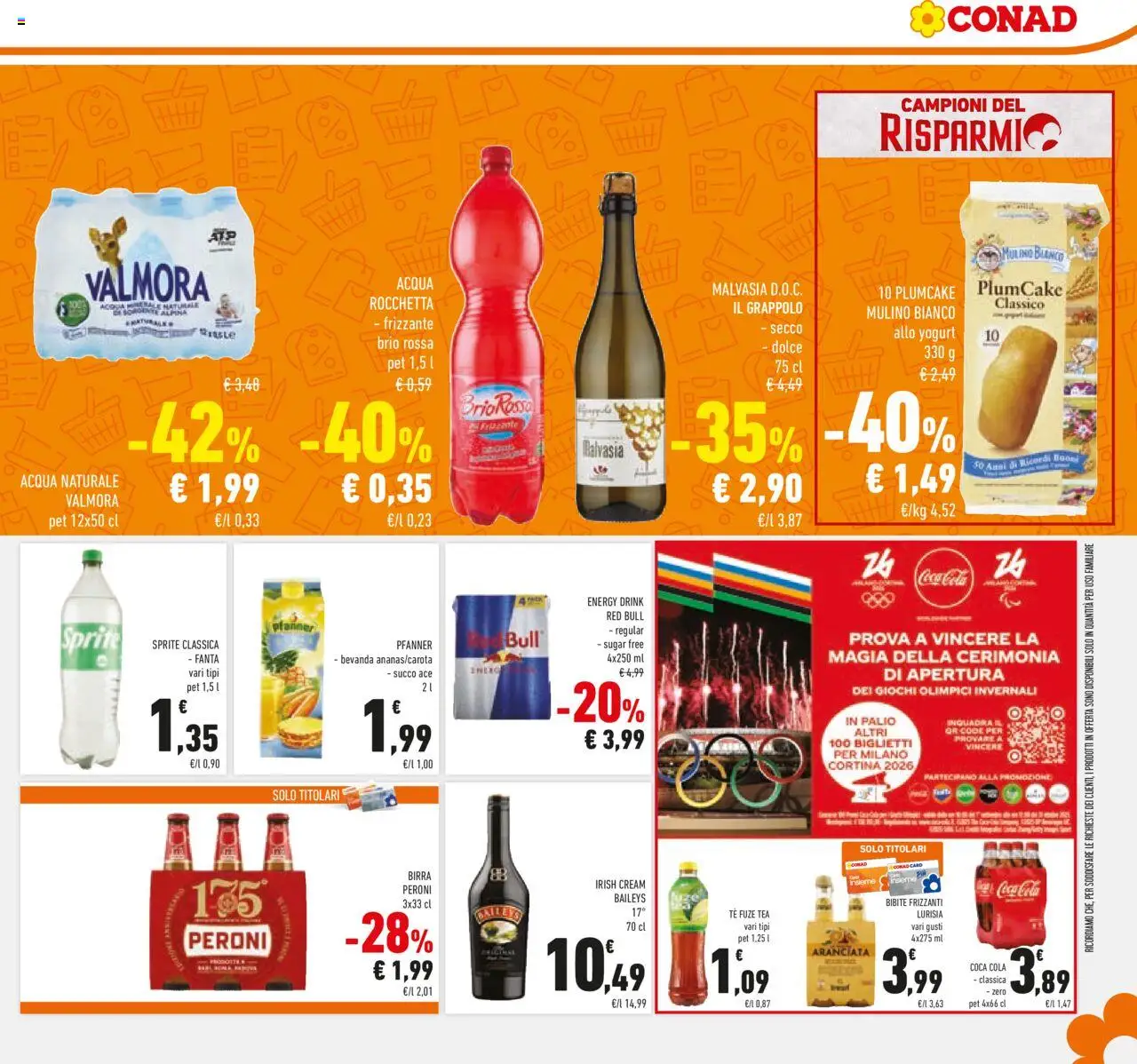 Volantino Conad del 10.09.2025 | Pagina: 25 | Prodotti: Yogurt, Succo, Bibite, Coca Cola