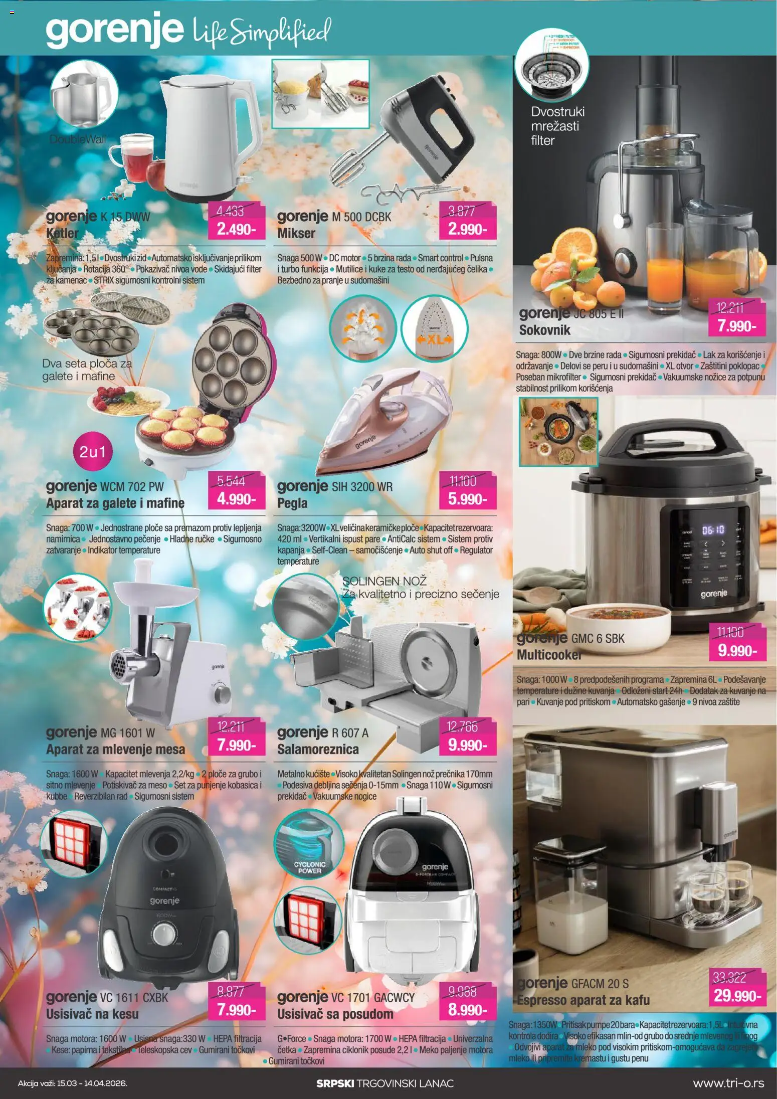 Tri O katalog - važi od 15.03.2026 | Strana: 5 | Proizvode: Pegla, Sokovnik, Galete, Mleko