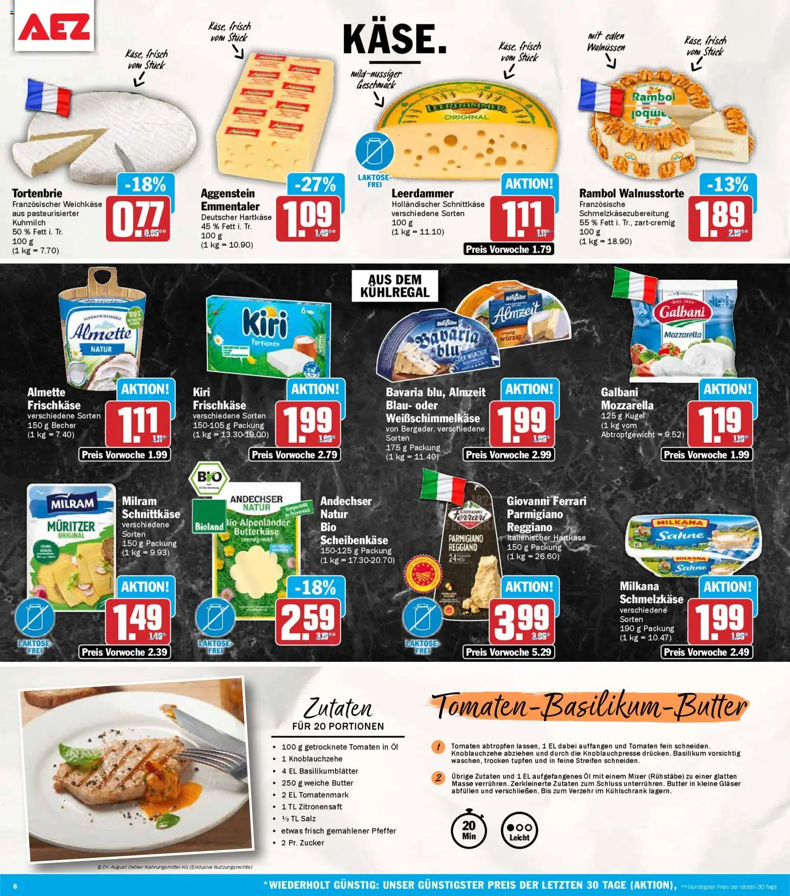 AEZ Prospekt 	 – gültig ab 20.04.2026 | Seite: 6 | Produkte: Almette, Milkana, Mozzarella, Milram