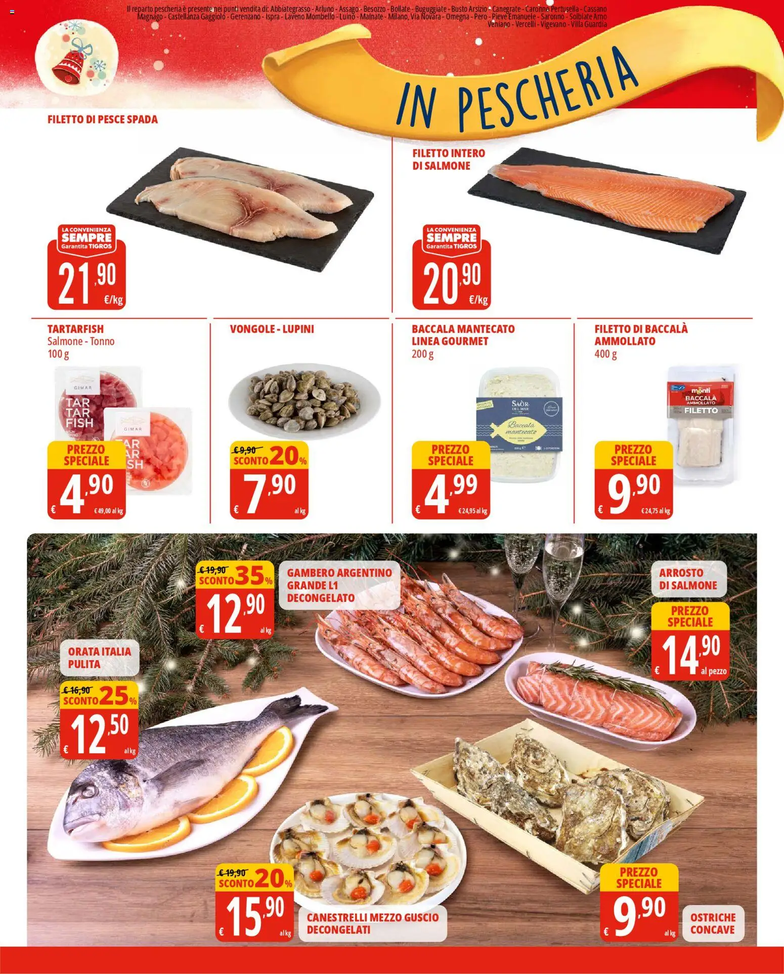 Volantino Tigros del 10.12.2025 | Pagina: 11 | Prodotti: Lupini, Vongole, Orata, Canestrelli