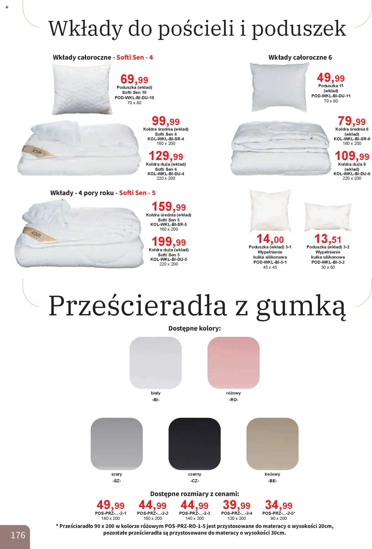 Bodzio Katalog od 01.10.2025 | Strona: 176 | Produkty: Poduszka, Kołdra