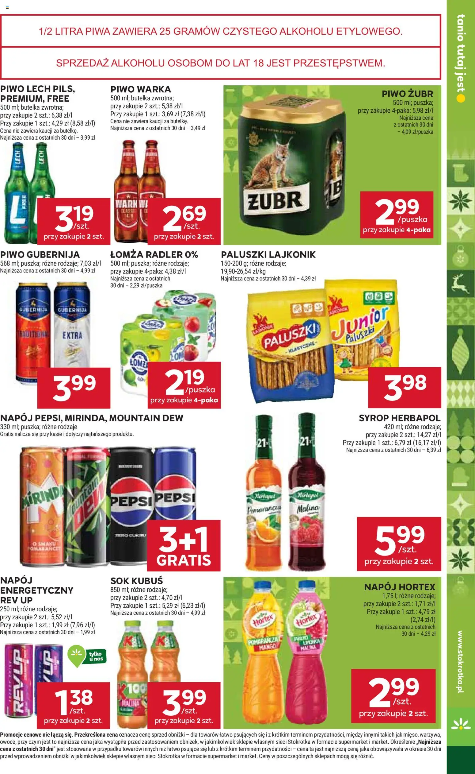 Stokrotka Gazetka - Market od 11.12.2025 | Strona: 27 | Produkty: Syrop, Piwo Warka, Paluszki, Sok