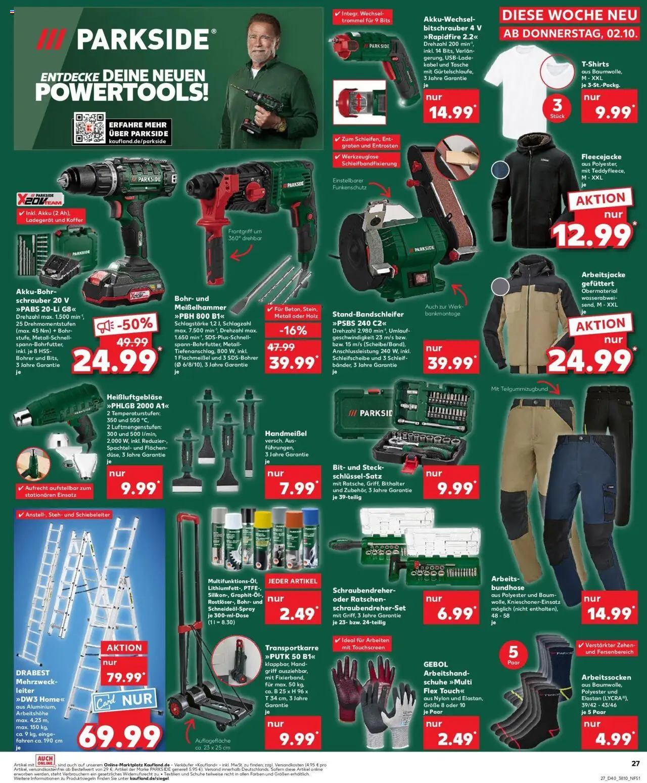 Kaufland prospekt Berlin	 – gültig ab 05.10.2025 | Seite: 27 | Produkte: Tasche, T-Shirt, Koffer, Ladegerät