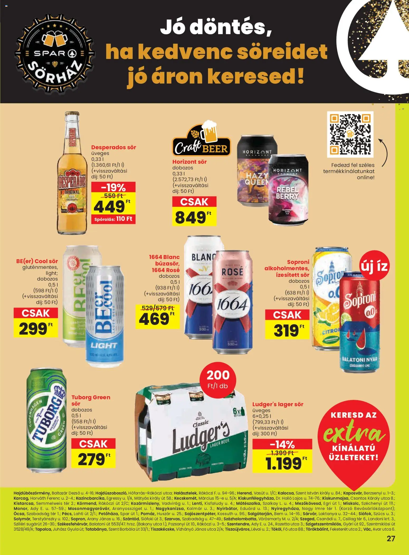 Spar akciós ujság - amely érvényes a következő dátumtól: 26.03.2026 | Oldal: 8 | Termékek: Alkohol, Sör