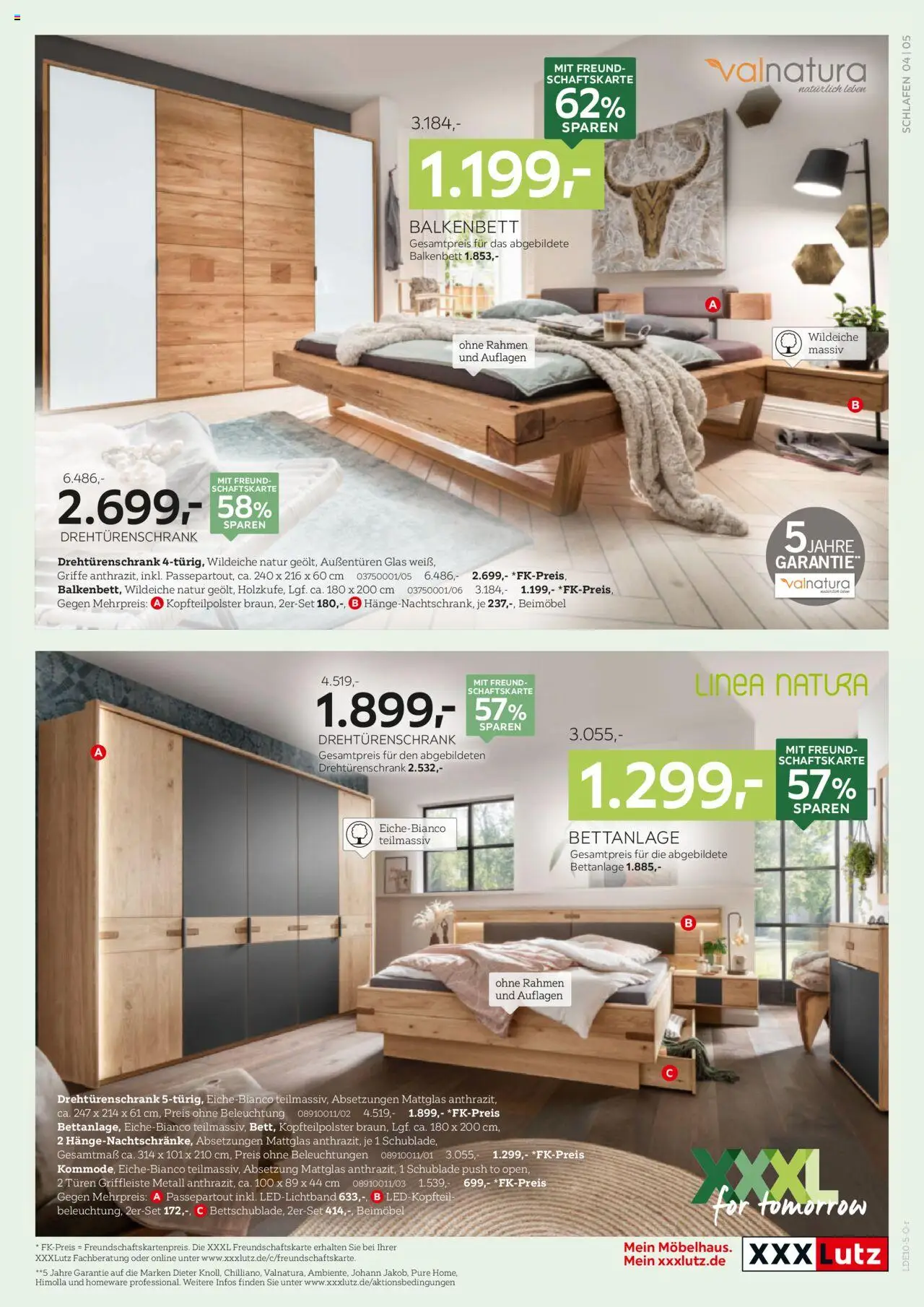 XXXL Lutz Schlafen Spezial – gültig ab 12.10.2025 | Seite: 5 | Produkte: Drehtürenschrank