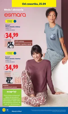 Esmara® Piżama damska z wiskozy, rozmiary: S-L, 2 zestawy do wyboru od 22.09.2025 | Strona: 36 | Produkty: Spodnie, Piżama