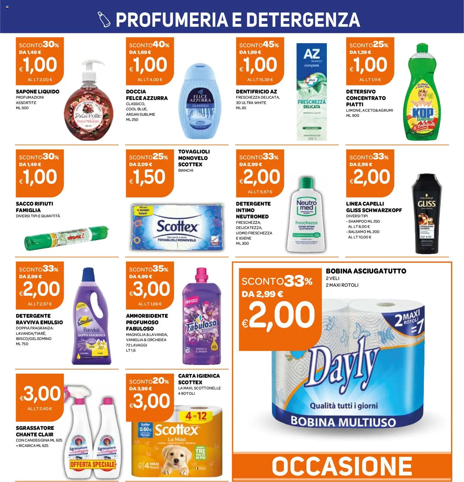 Volantino Ekom del 07.04.2026 | Pagina: 5 | Prodotti: Shampoo, Carta igienica, Sapone, Doccia