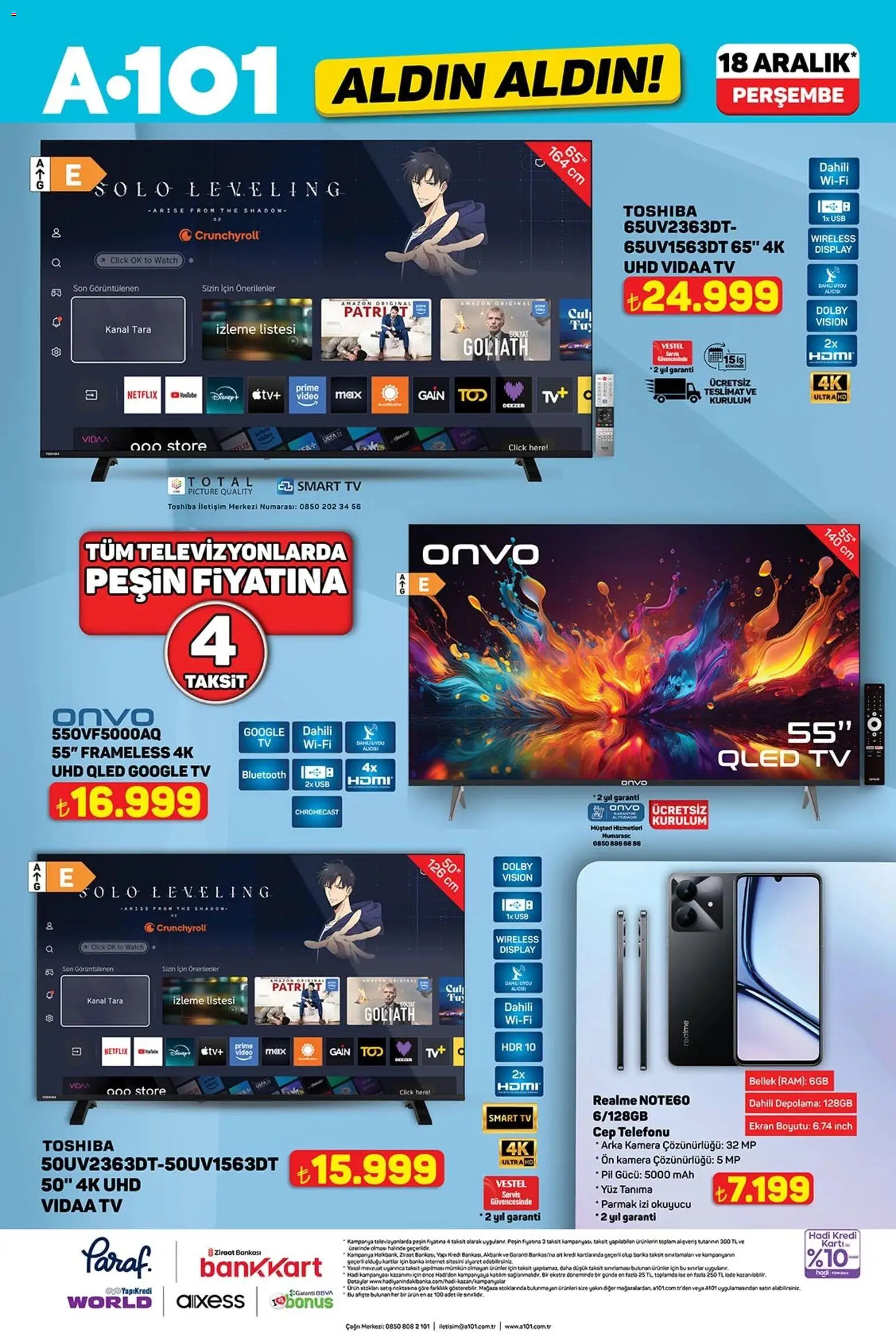 A101 Katalog Aldın Aldın - 18.12.2025 tarihinden itibaren geçerlidir | Sayfa: 10 | Ürünler: TV, Video, Uydu, USB