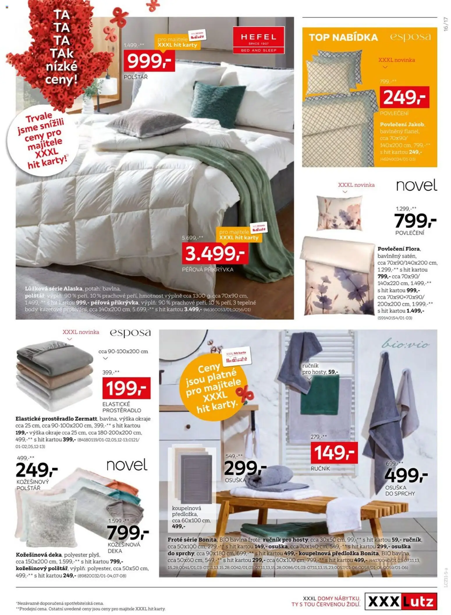 XXXLutz leták od 03.11.2025 | Strana: 17 | Produkty: Osuška, Karty, Prostěradlo, Body