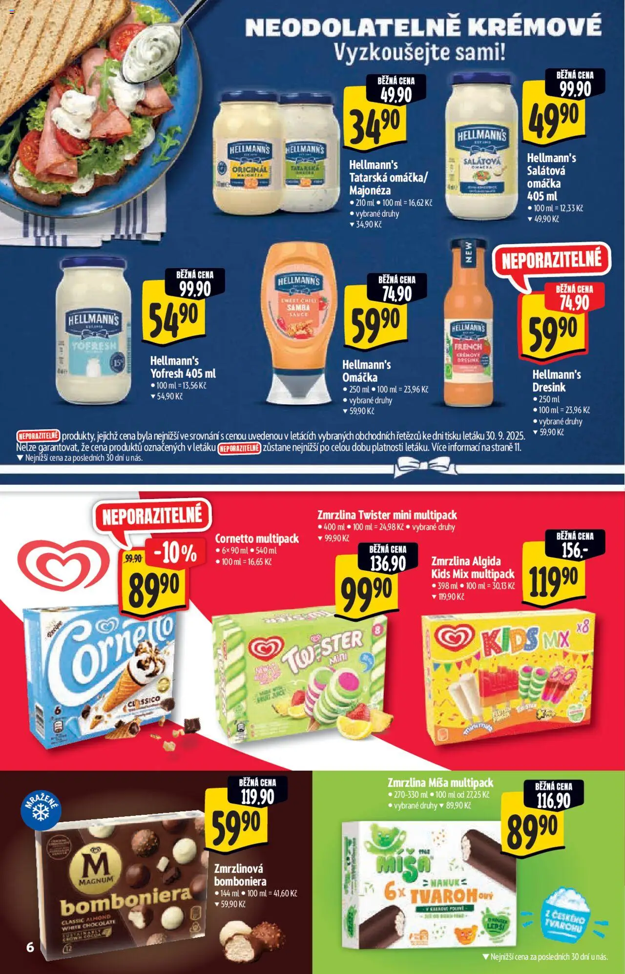 Albert katalog - Supermarket od 08.10.2025 | Strana: 6 | Produkty: Nanuk, Zmrzlina, Magnum, Majonéza