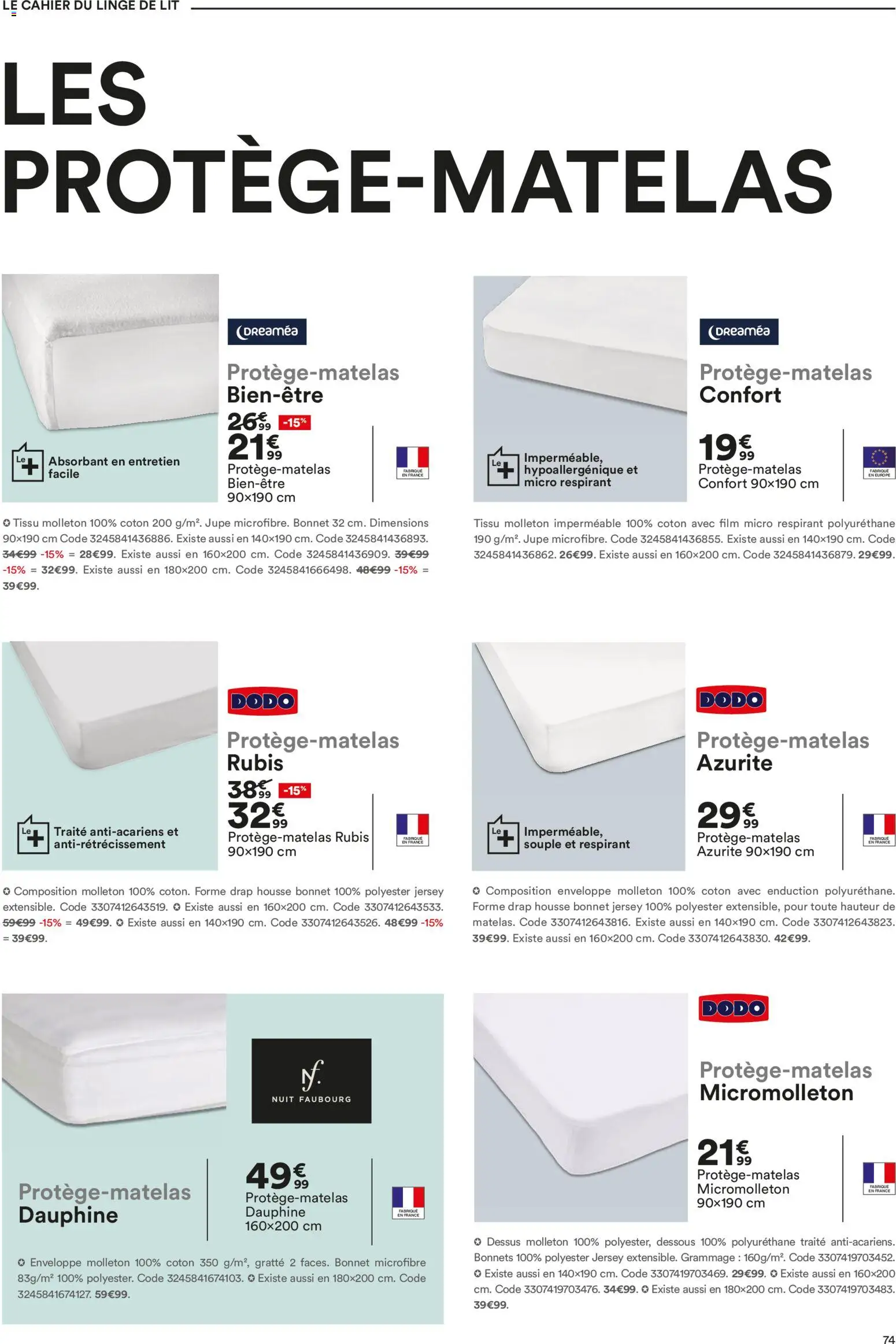 {H1} | Page: 74 | Produits: Bonnet, Coton, Lit, Jupe