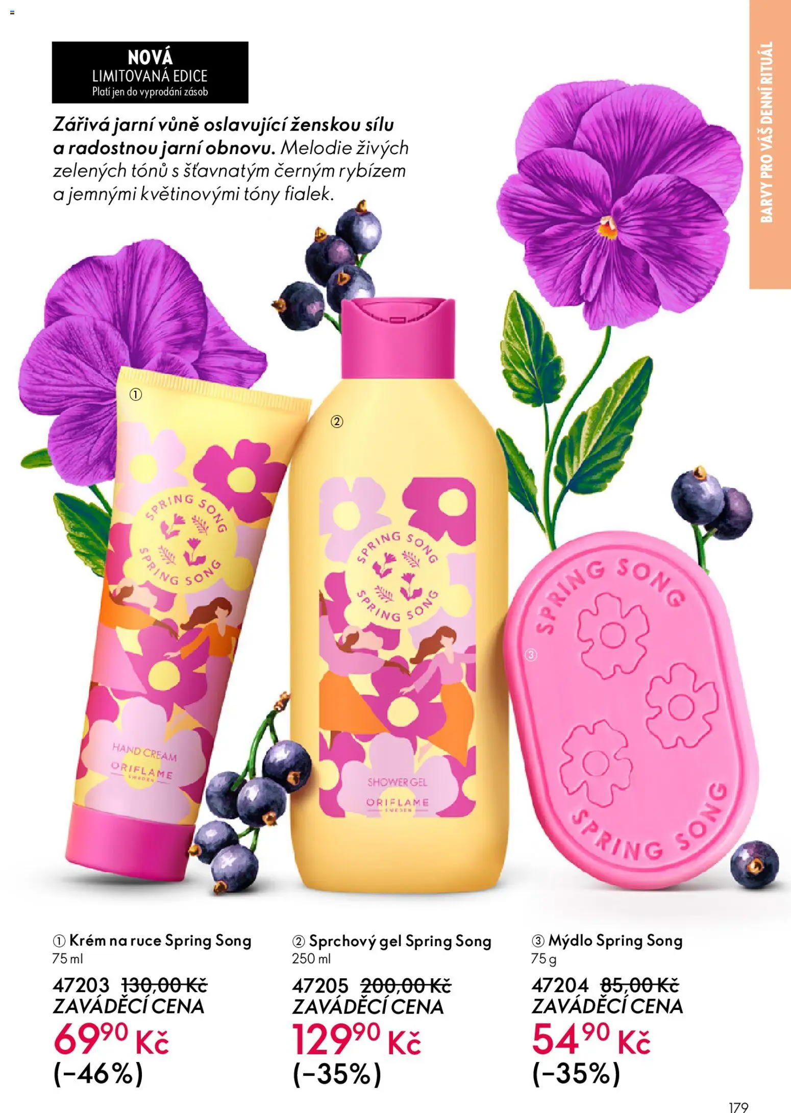 Oriflame katalog č.03/2026 od 11.02.2026 | Strana: 179 | Produkty: Mýdlo, Sprchový gel, Krém, Barvy