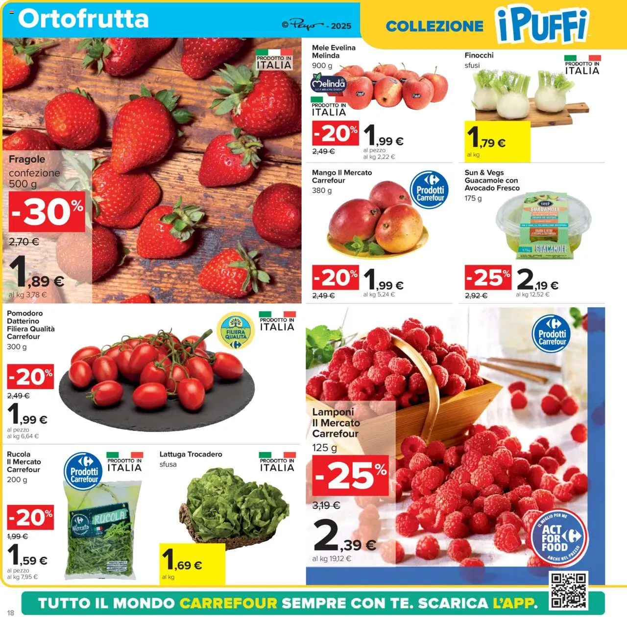 Volantino Carrefour del 05.05.2025 | Pagina: 18 | Prodotti: Fragole, Avocado, Pomodoro, Mango