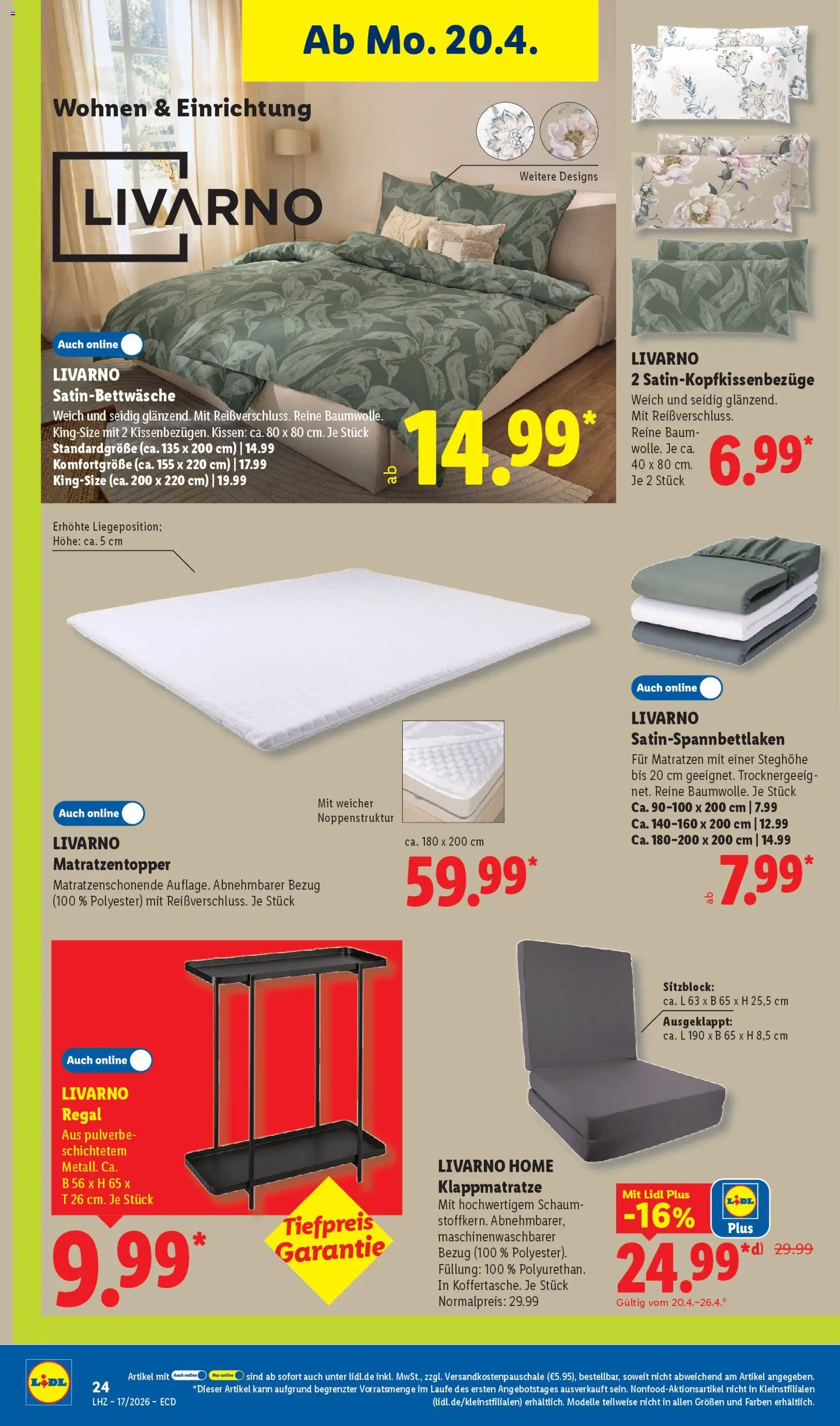 Lidl Exklusive Vorschau – gültig ab 20.04.2026 | Seite: 12 | Produkte: Kissen, Regal
