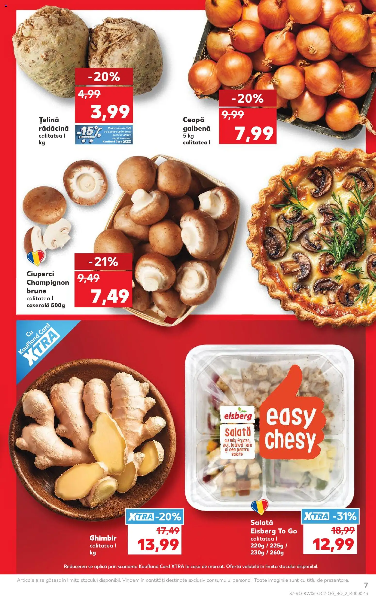 Noul catalog Kaufland – valabil de la 28.01.2026 | Pagină: 7 | Produse: Ceapă galbenă, Țelină, Salată, Sos