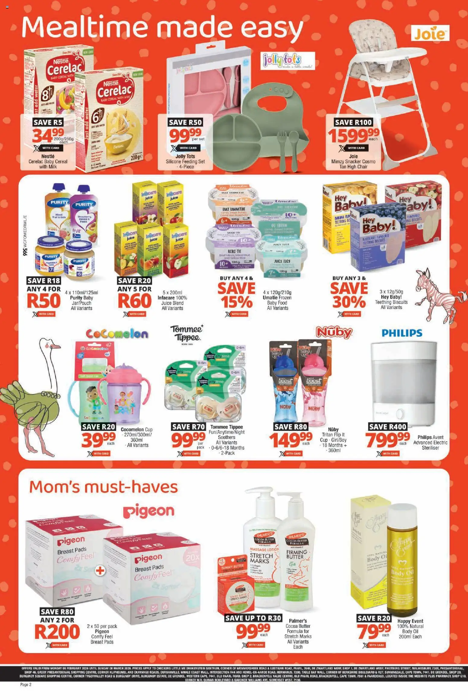 New Checkers catalogue – valid from 08.02.2026 | Page: 2 | Products: Table, Oil, Water, Lotion