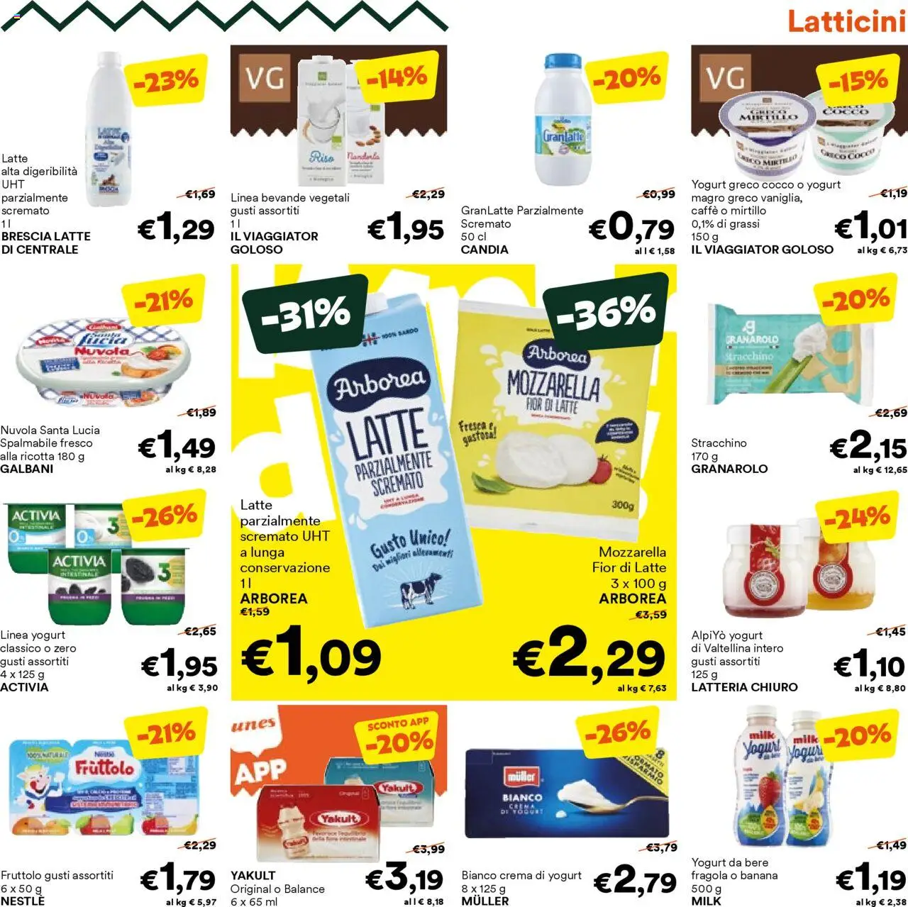 Volantino Unes del 10.09.2025 | Pagina: 7 | Prodotti: Crema, Yogurt, Riso, Latte