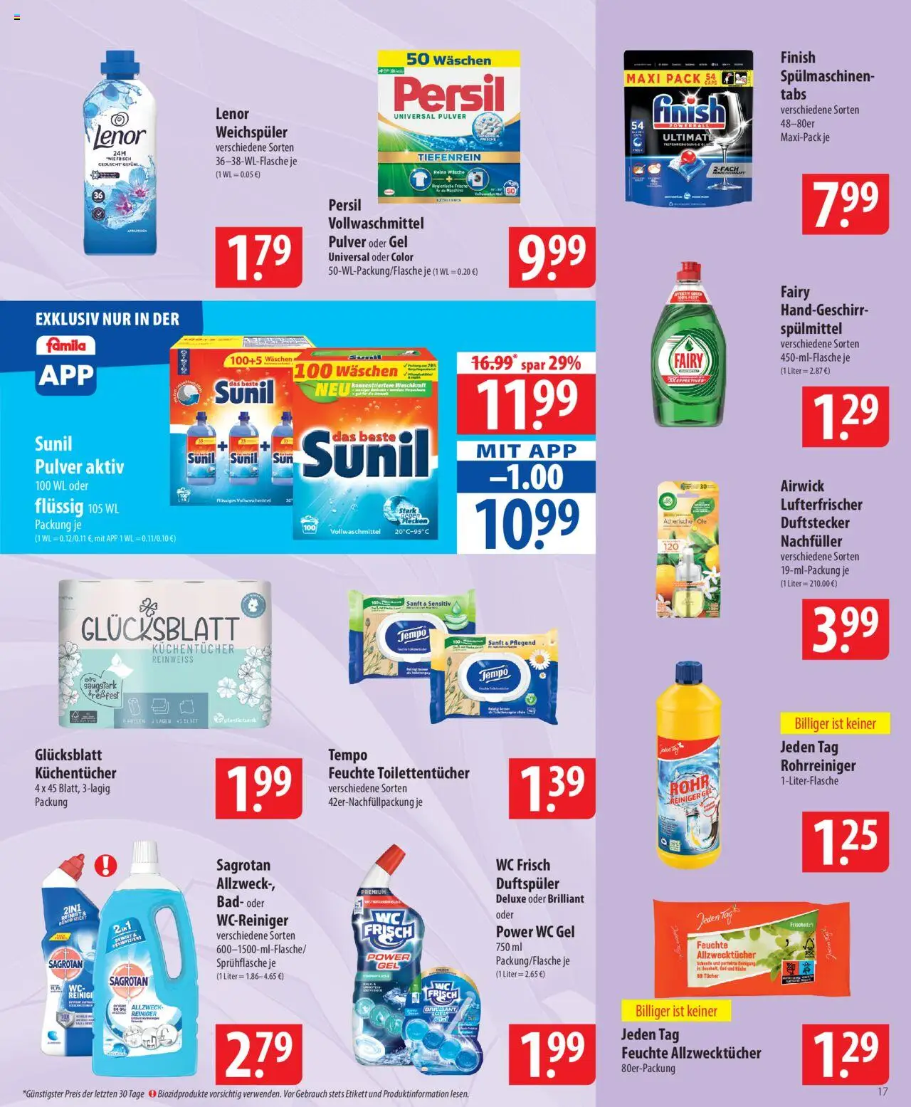 Famila Prospekt 	 - gültig ab dem 04.08.2025 | Seite: 17