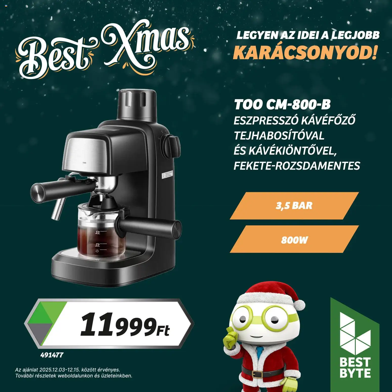 Best Byte akciós ujság - amely érvényes a következő dátumtól: 03.12.2025 | Oldal: 4 | Termékek: Kávéfőző