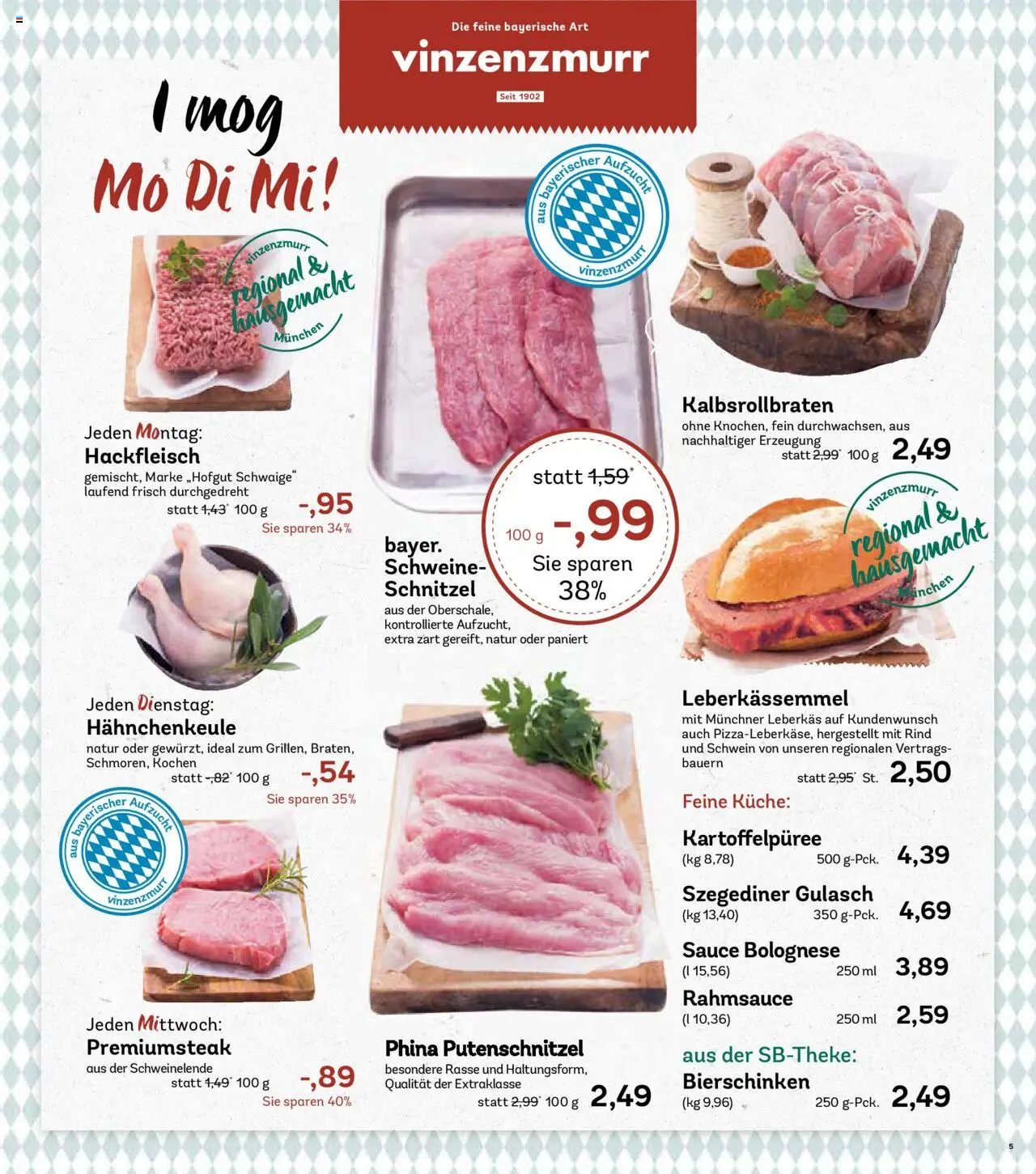 AEZ - Prospekt – gültig ab 08.09.2025 | Seite: 5 | Produkte: Schnitzel, Gulasch, Putenschnitzel, Hackfleisch