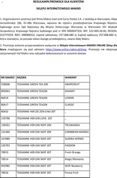 Pogląd oferty "Makro Gazetka - Regulamin akcji Teekanne" - ważna od 05.08.2025