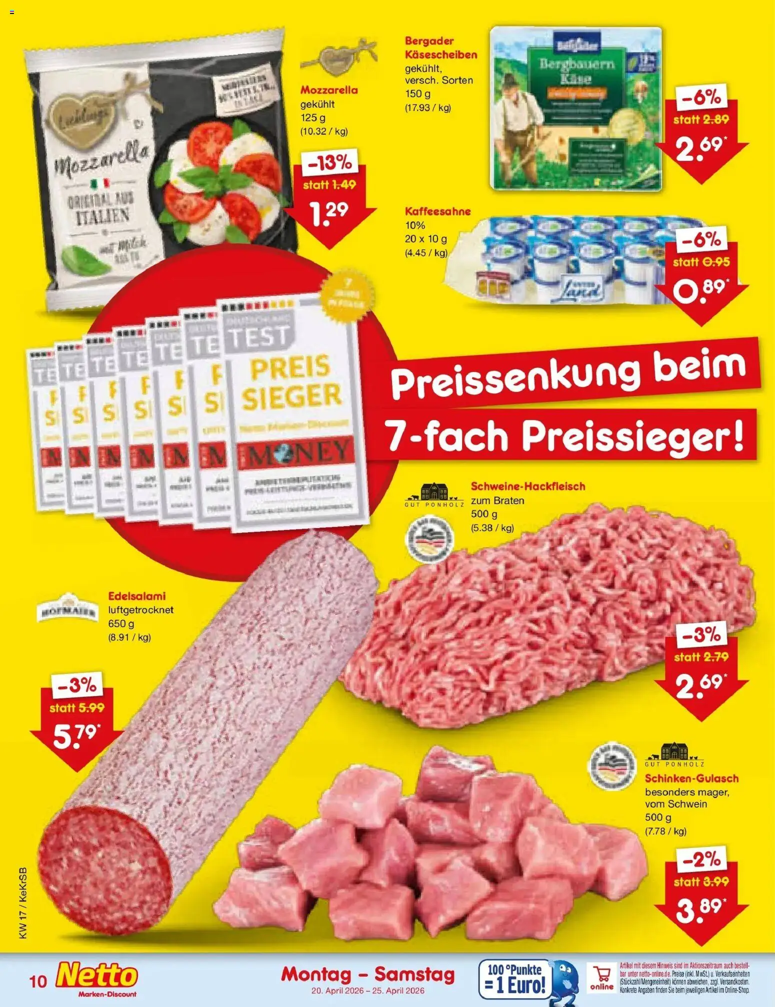 Netto Marken-Discount Prospekt Bonn	 – gültig ab 20.04.2026 | Seite: 12 | Produkte: Mozzarella