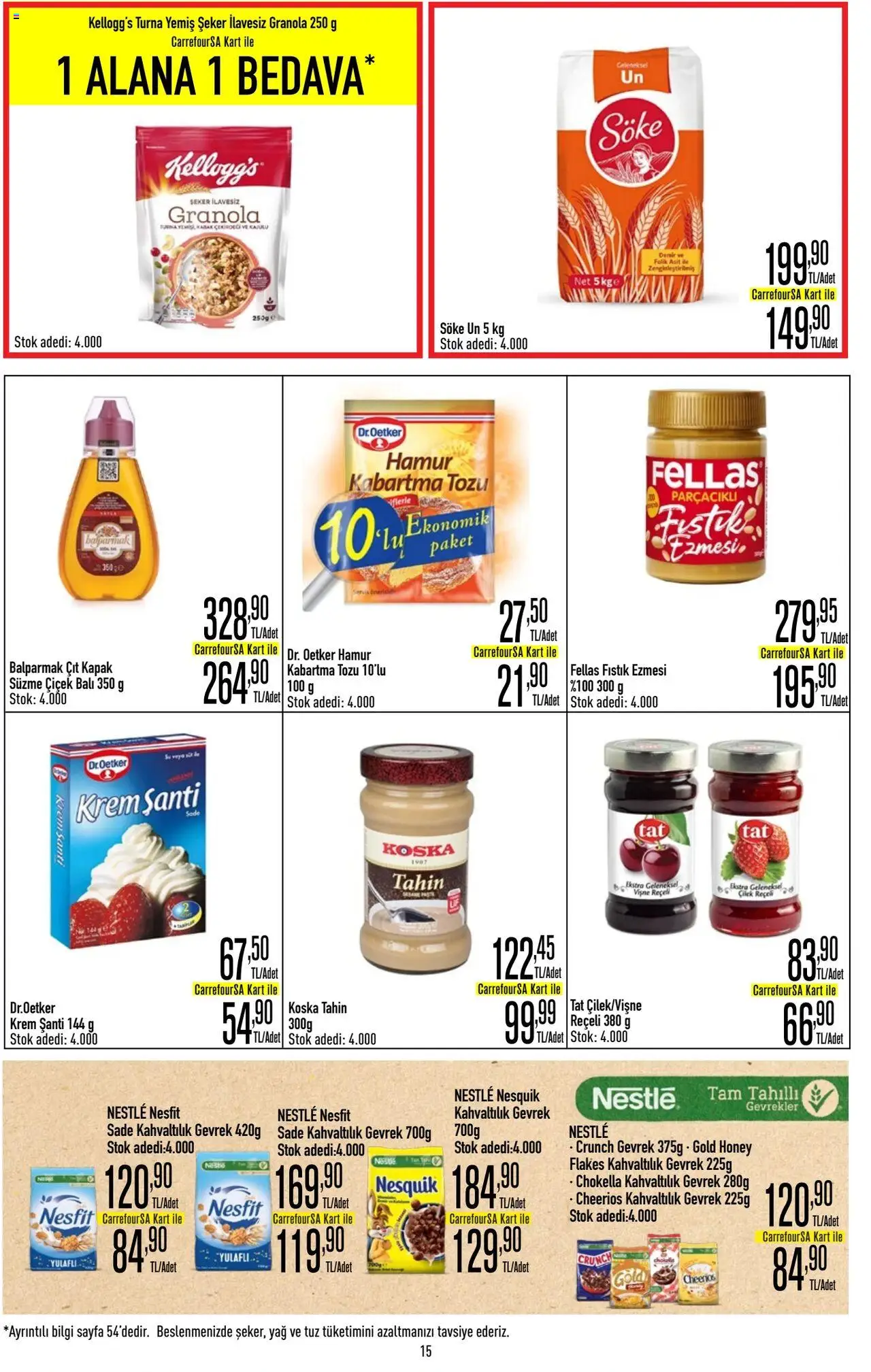 CarrefourSA Katalog - 01.08.2025 tarihinden itibaren geçerlidir | Sayfa: 15 | Ürünler: Gevrek, Krem, Şeker, Vişne
