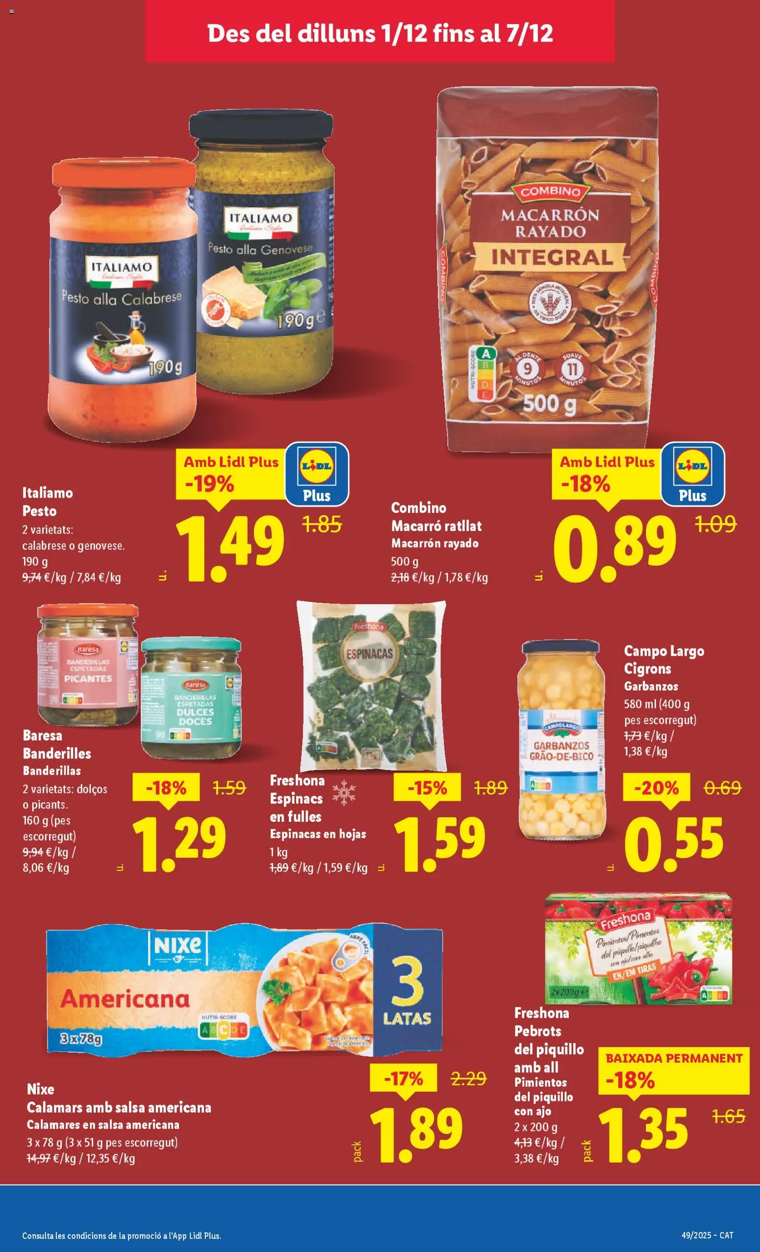 Lidl folleto │ válido desde el 01.12.2025 | Página: 27 | Productos: Calamares, Πορσελάνη, Pasta