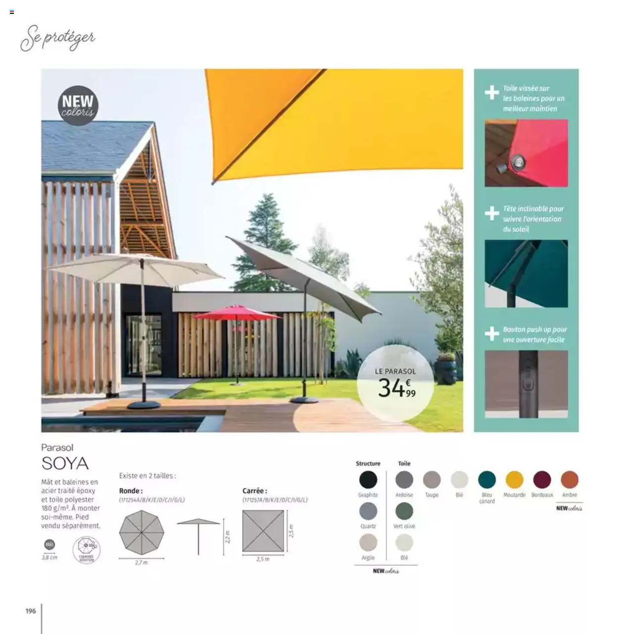  | Page: 196 | Produits: Olive, Argile, Moutarde, Parasol