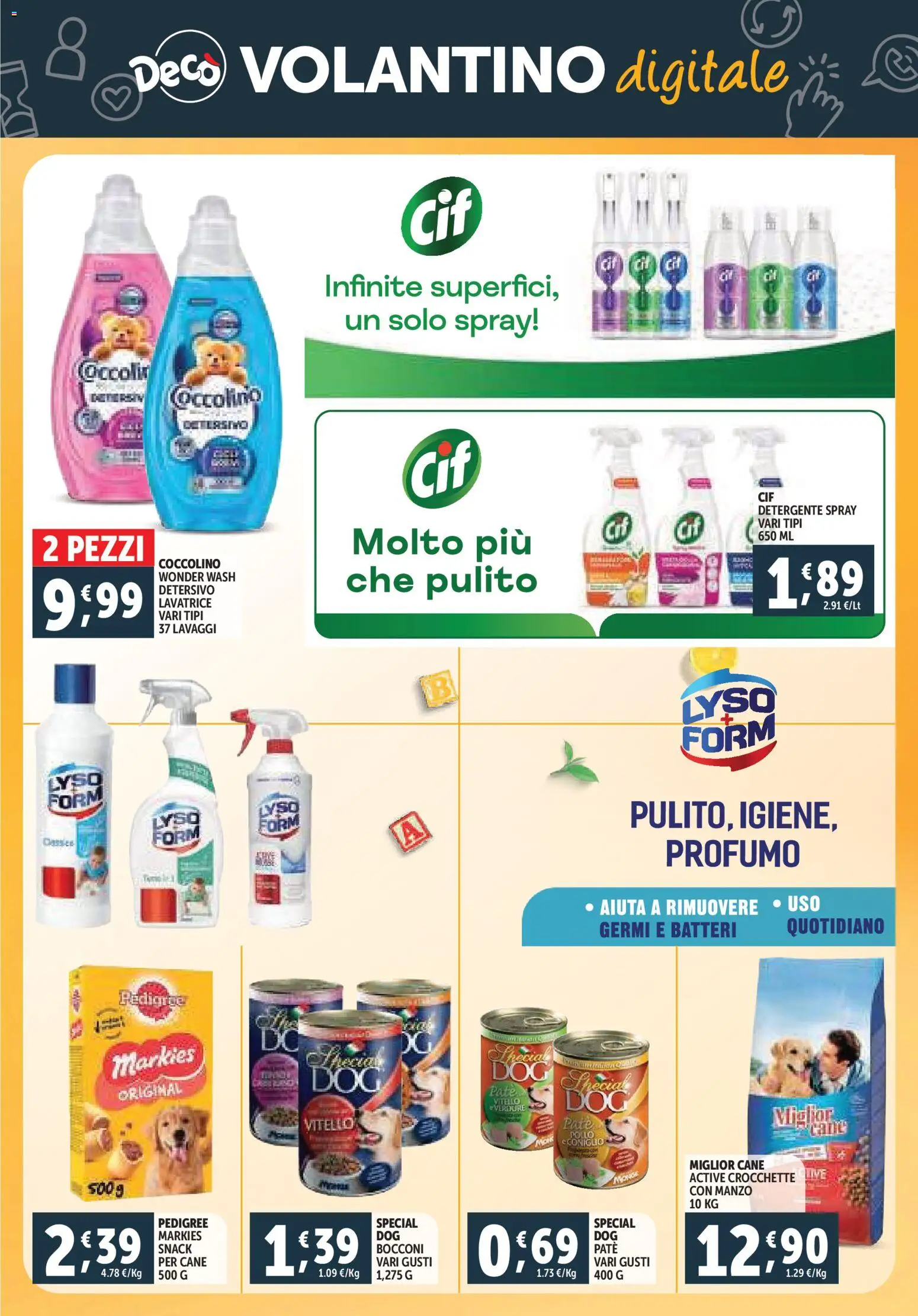 Volantino Decò del 20.11.2025 | Pagina: 35 | Prodotti: Paté, Lavatrice, Vitello, Profumo