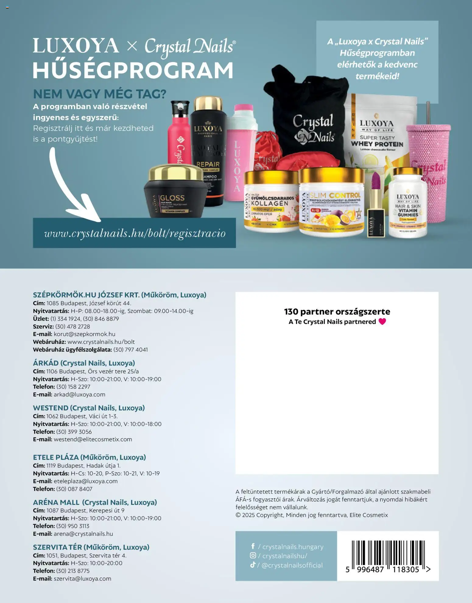 Crystal Nails akciós ujság - amely érvényes a következő dátumtól: 01.12.2025 | Oldal: 28 | Termékek: Telefon, Protein, Kollagén