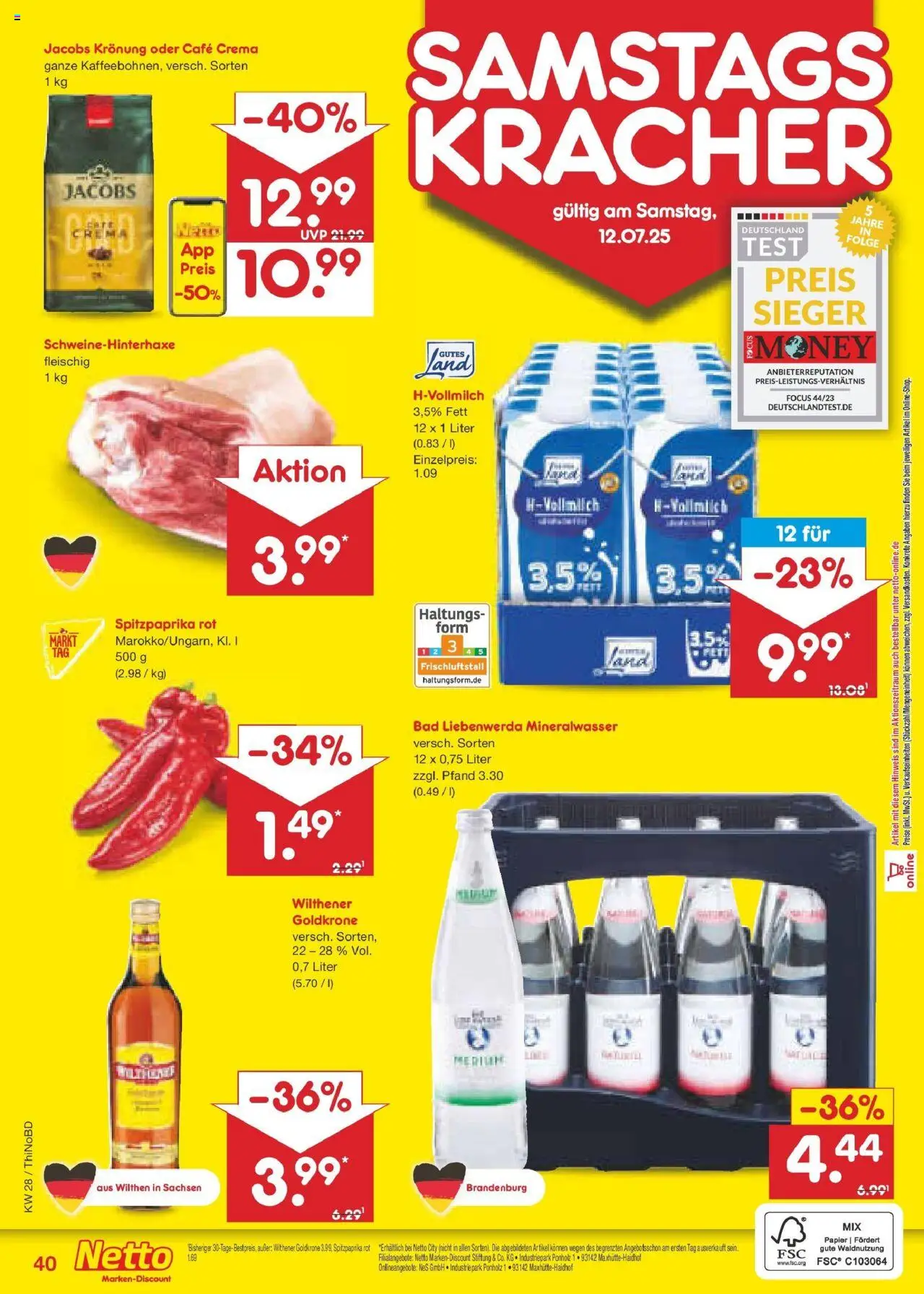 Netto Marken-Discount prospekt Herzberg	 - gültig ab dem 07.07.2025 | Seite: 58 | Produkte: Wilthener, Bad, Mineralwasser