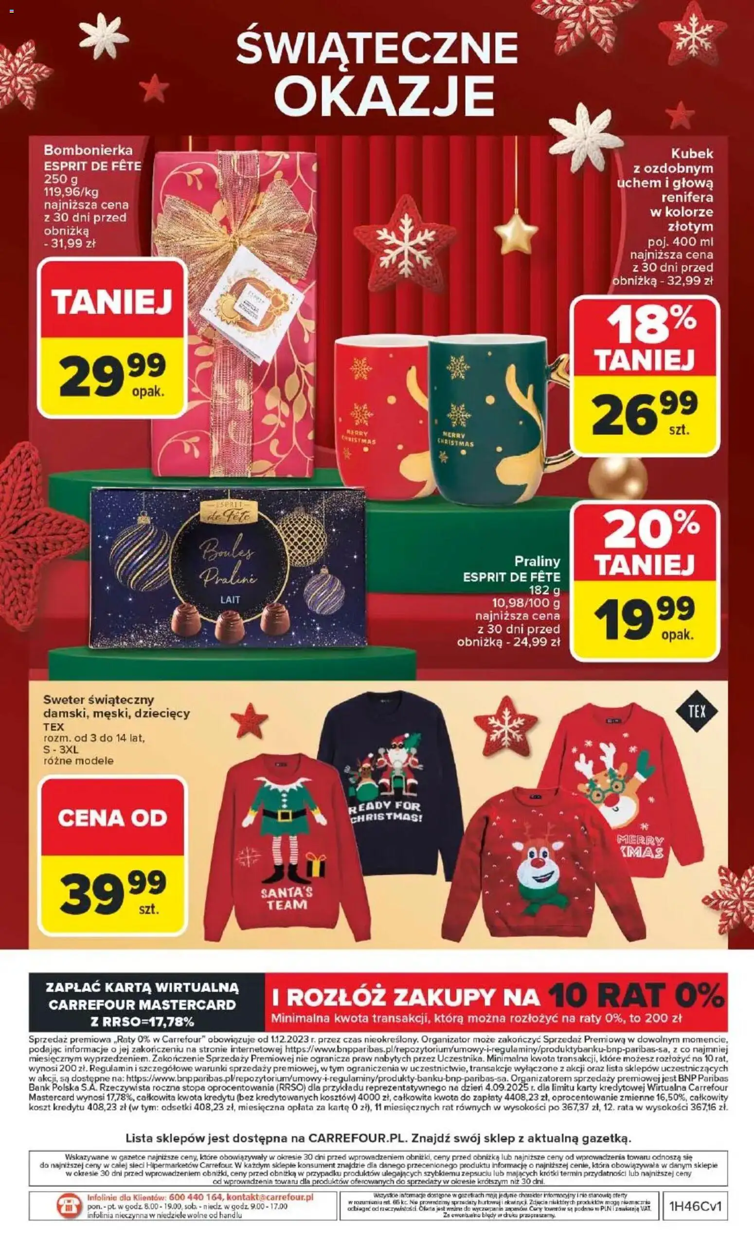 Carrefour Gazetka - Święta spełnionych marzeń od 10.11.2025 | Strona: 37 | Produkty: Karta, Sweter, Praliny, Bombonierka