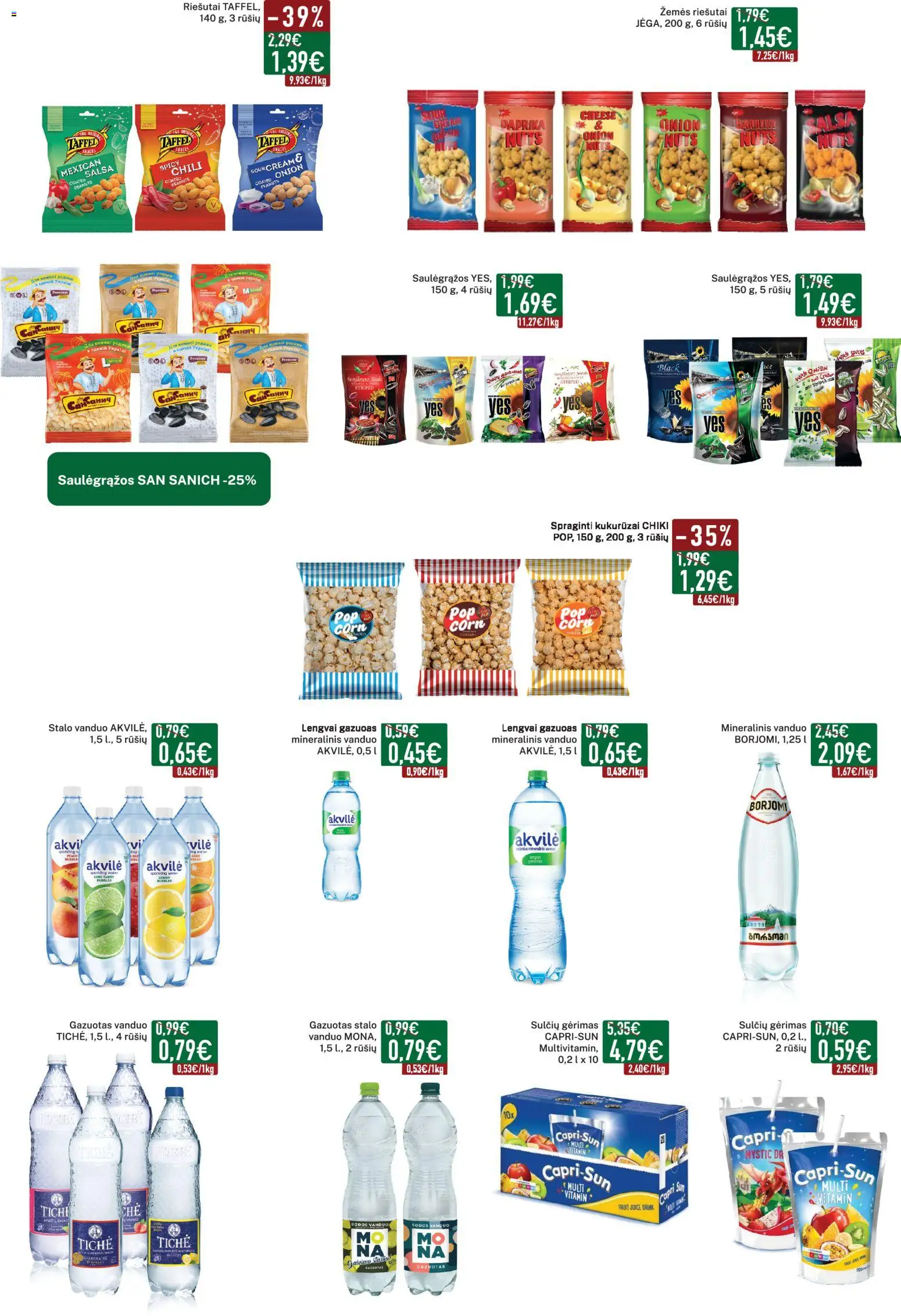 Elimart - TAU akcijos nuo 07.04.2026 | Puslapis: 12 | Prekių: Riešutai, Kukurūzai, Mineralinis vanduo, Saulėgrąžos