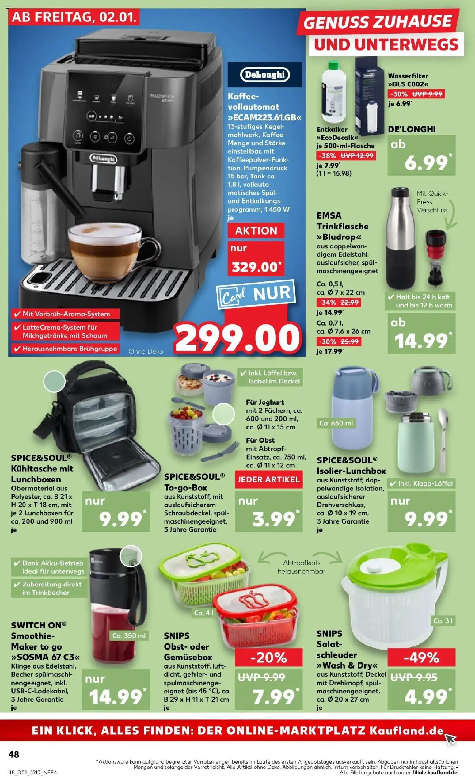 Kaufland prospekt Krefeld	 – gültig ab 05.01.2026 | Seite: 48 | Produkte: Kaffee, Box, Obst, Salat