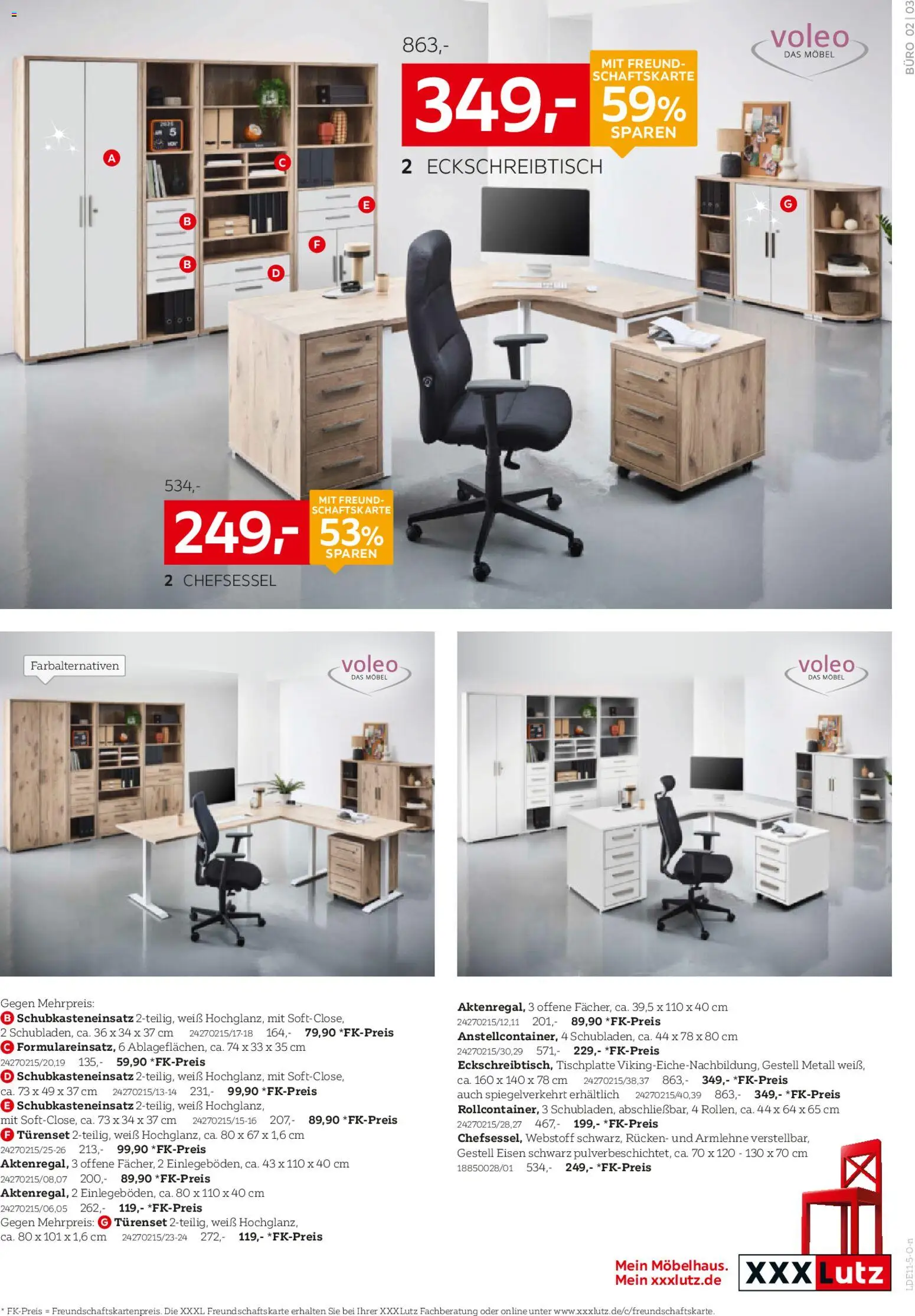 XXXL Lutz Büro Spezial – gültig ab 26.10.2025 | Seite: 3 | Produkte: Chefsessel