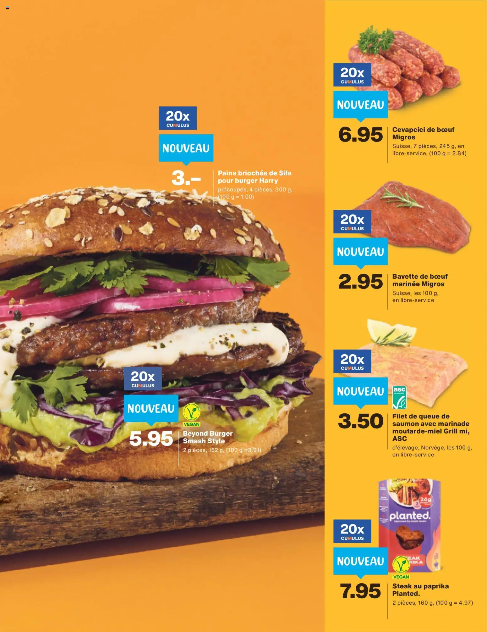 Migros aktionen Magazine FR – gültig ab 29.04.2026 | Seite: 3 | Produkte: Cevapcici, Burger, Grill