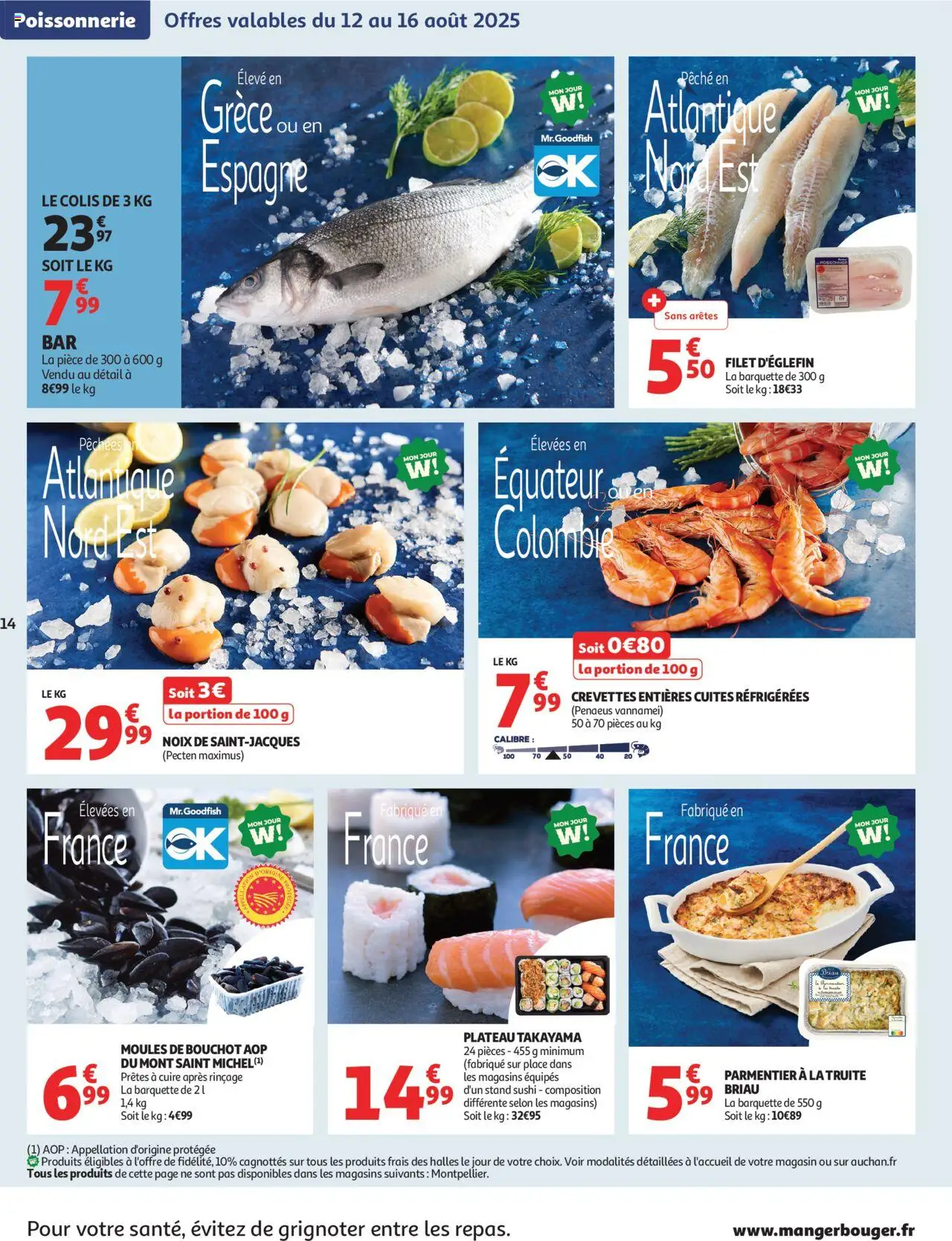  | Page: 14 | Produits: Pêche, Poissonnerie, Moules de bouchot, Noix