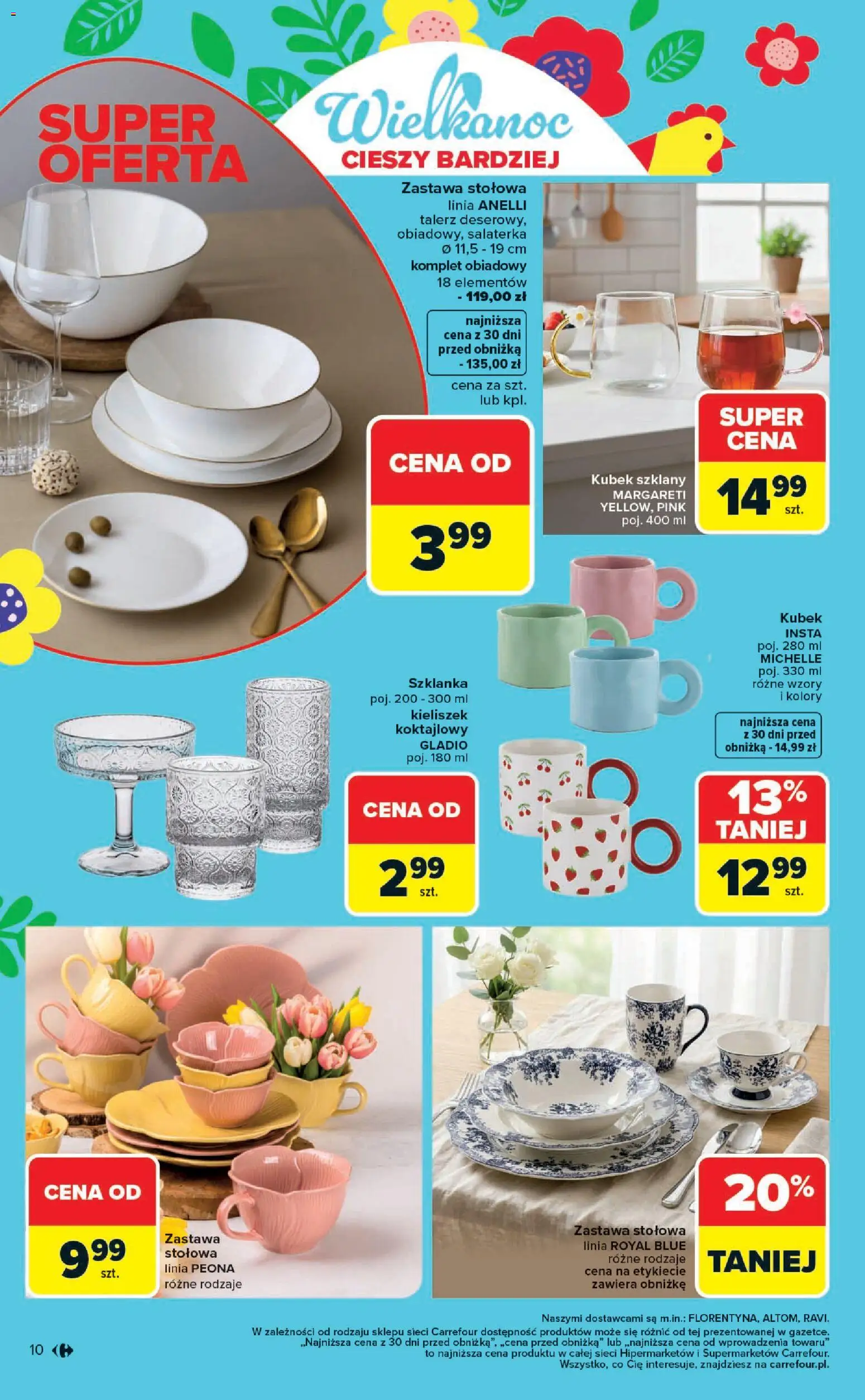Carrefour gazetka - Wielkanoc cieszy bardziej od 09.03.2026 | Strona: 10 | Produkty: Szklanka