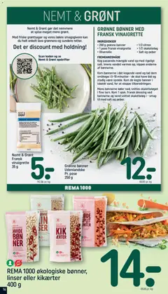 Grønne bønner Udenlandske, Grønne bønner Udenlandske Pr. pose 250 g gyldig fra 08.02.2026 | Side: 16