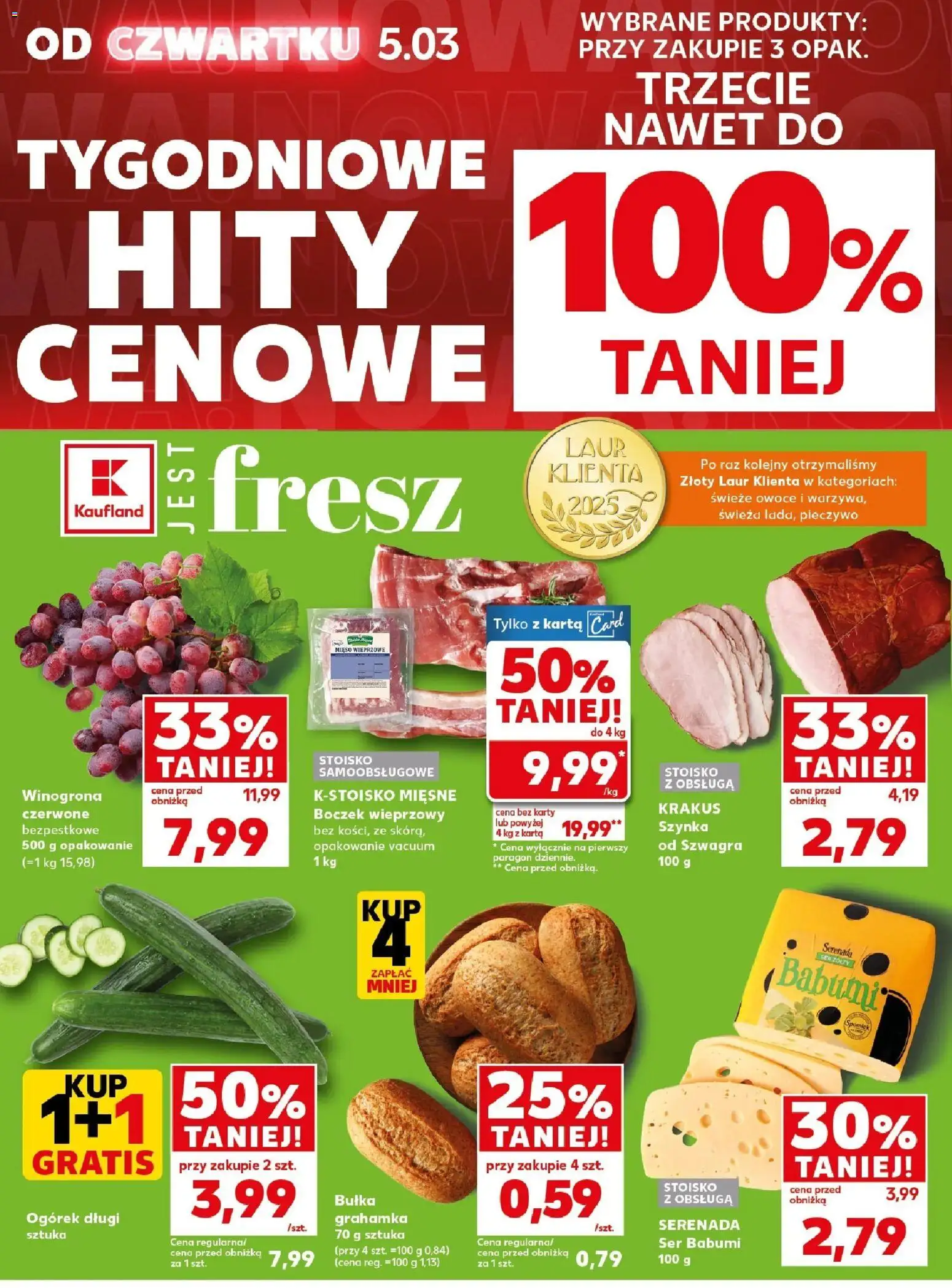 Kaufland gazetka - Mocny start od 09.03.2026 | Strona: 6 | Produkty: Karta, Winogrona, Ser, Owoce