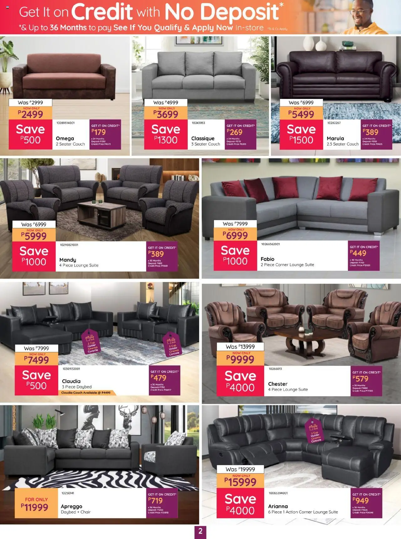 Bradlows Botswana Catalogue │ valid from 21.08.2025 | Page: 2 | Products: Seater, Couch, Chair, Lounge suite