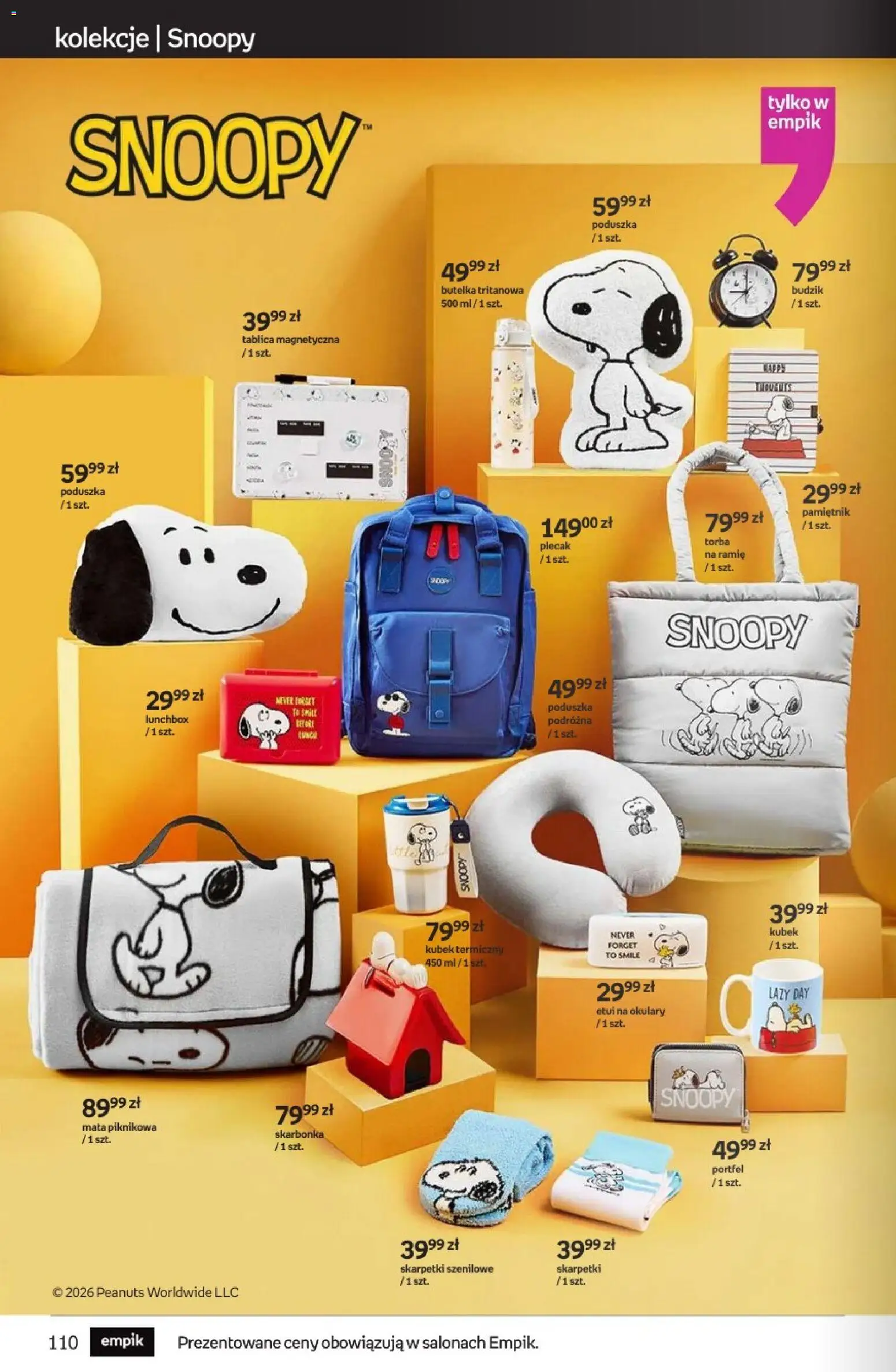 Empik promocje od 22.04.2026 | Strona: 110 | Produkty: Budzik, Okulary, Skarpetki, Poduszka