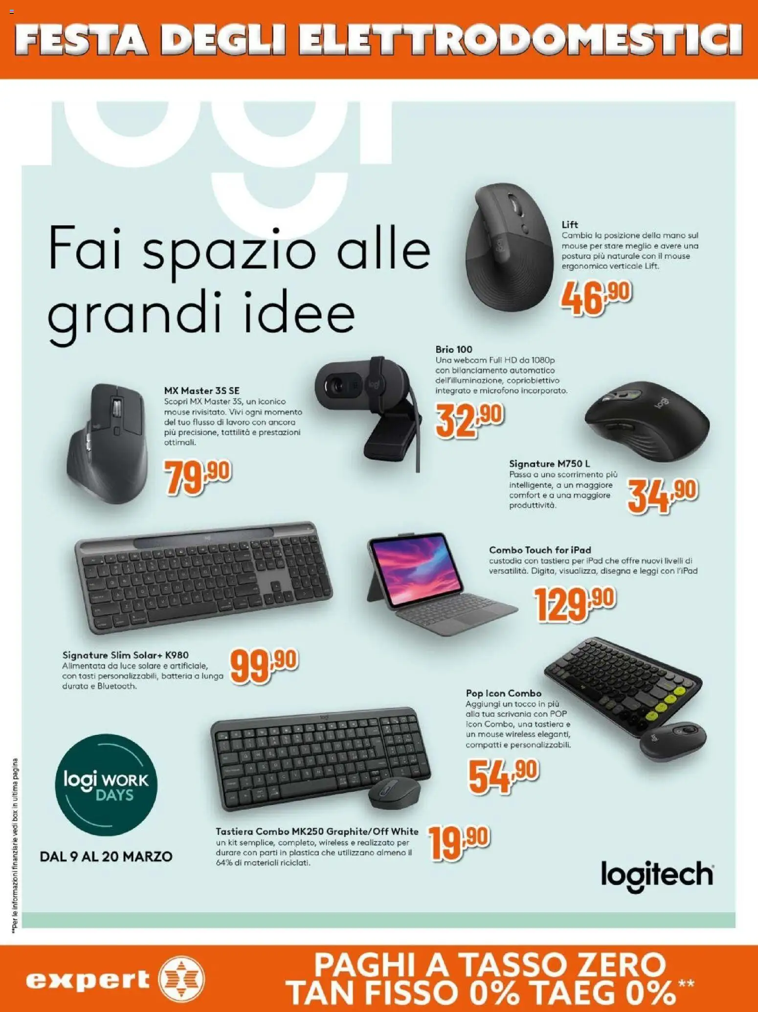 Volantino Expert del 12.03.2026 | Pagina: 24 | Prodotti: Webcam, Tastiera, Ipad, Batteria